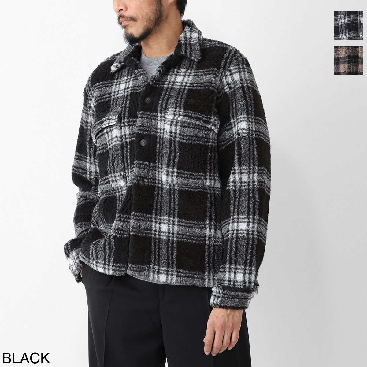 美品 GUY ROVER 2ポケット ソリッド シャツブルゾン 長袖　黒 Brilla per il gusto（ブリッラ ペル イル グスト）【別注】GUY ROVER