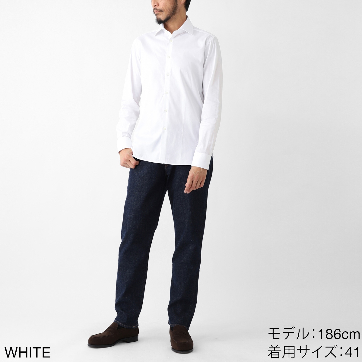 GUY ROVER ギローバー ワイドカラーシャツ/CLASSIC メンズ