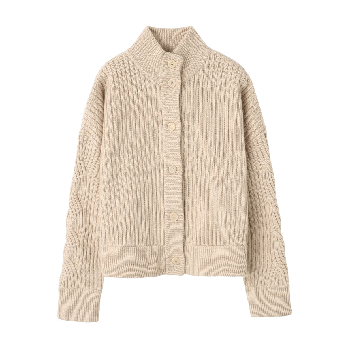 MaxMara ボタン付きリブニットセーター Max Mara マックスマーラ カーディガン/スタンドカラーニット/AFELIO