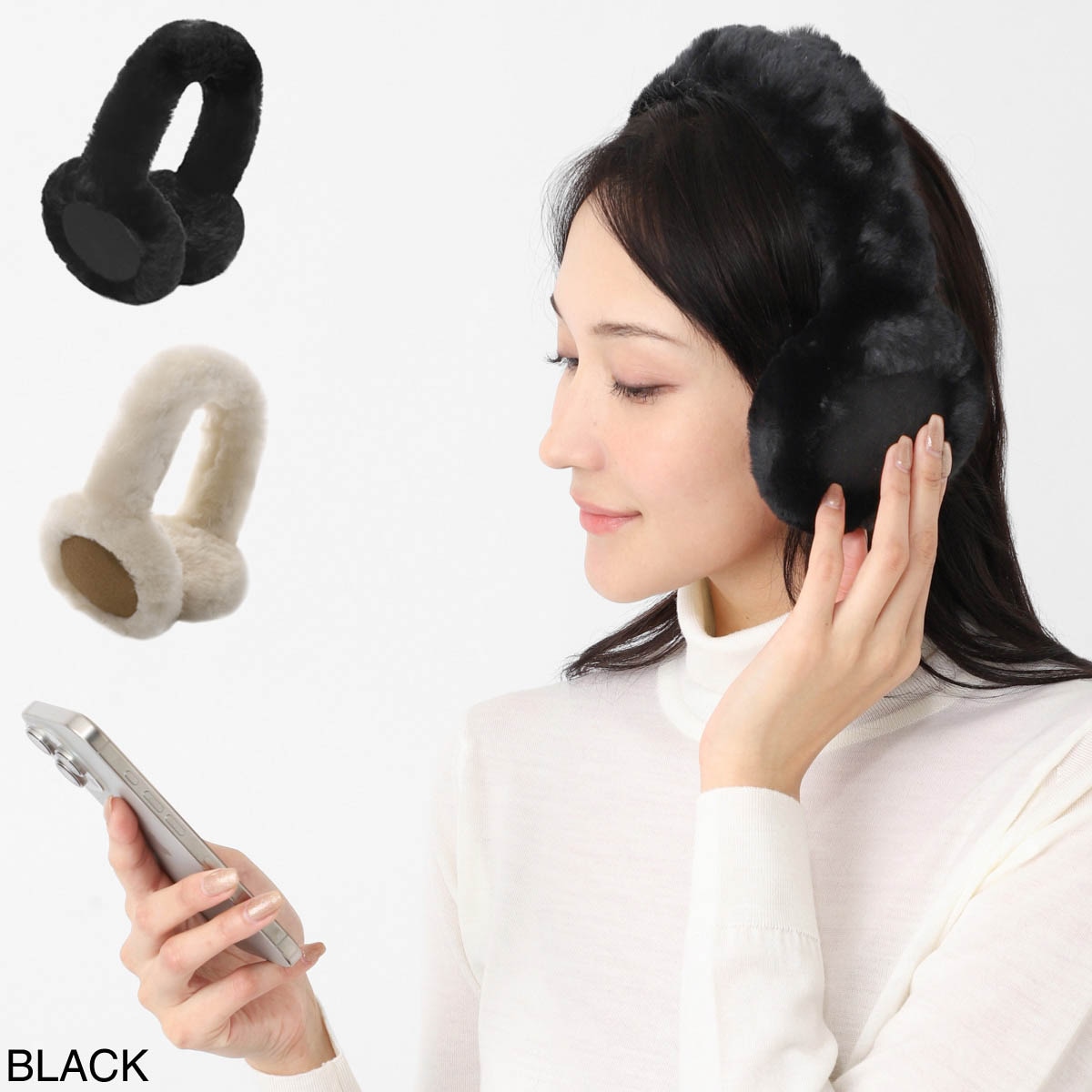 ORIGINAL UGG AUSTRALIA イヤーマフ　新品 UGG（アグ） シープスキン イヤーマフ ベージュ レディース UGG W