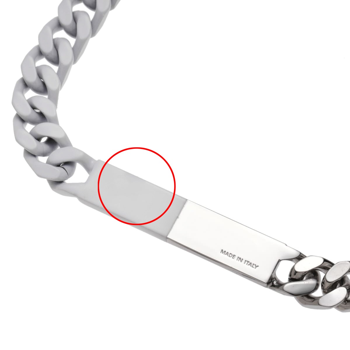 【アウトレット】【ラスト1点】【訳あり】 MM6 Maison Margiela エムエム 6 メゾンマルジェラ ネックレス/MINIMAL LOGO ID TAG CURB NECKLACE【返品交換不可】 レディース