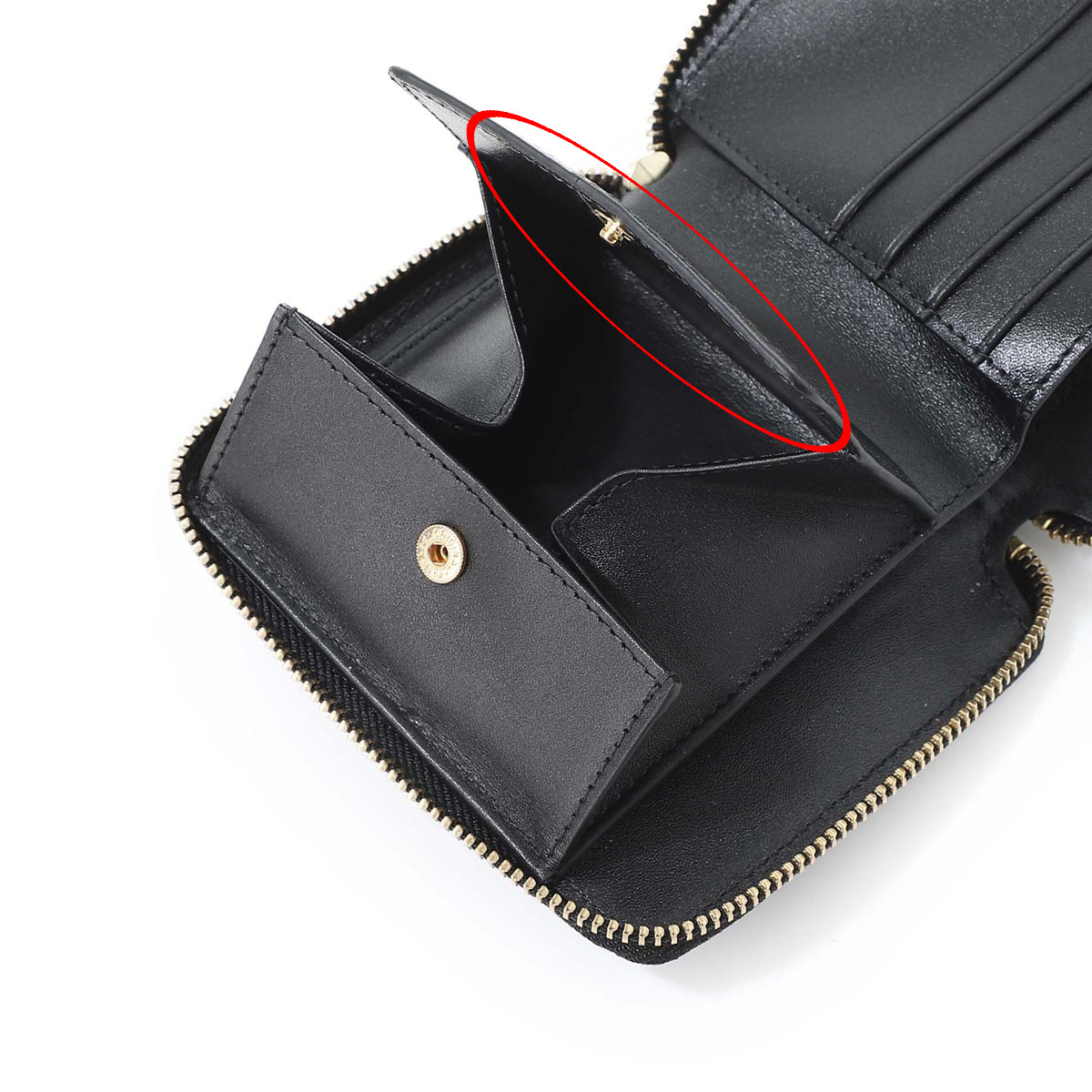 【訳あり】【アウトレット】 COMME des GARCONS コム デ ギャルソン 2つ折り財布 小銭入れ付き/CLASSIC LEATHER WALLET【返品交換不可】