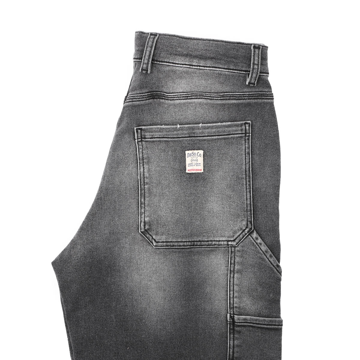 【アウトレット】DIESEL ディーゼル ジップフライジーンズ/KIDS キッズ ガールズ/D-ARGJX-WORK-J JJJ ストレート ワイドデニムパンツ パッチ ピスネーム ウォッシュ加工 レディース