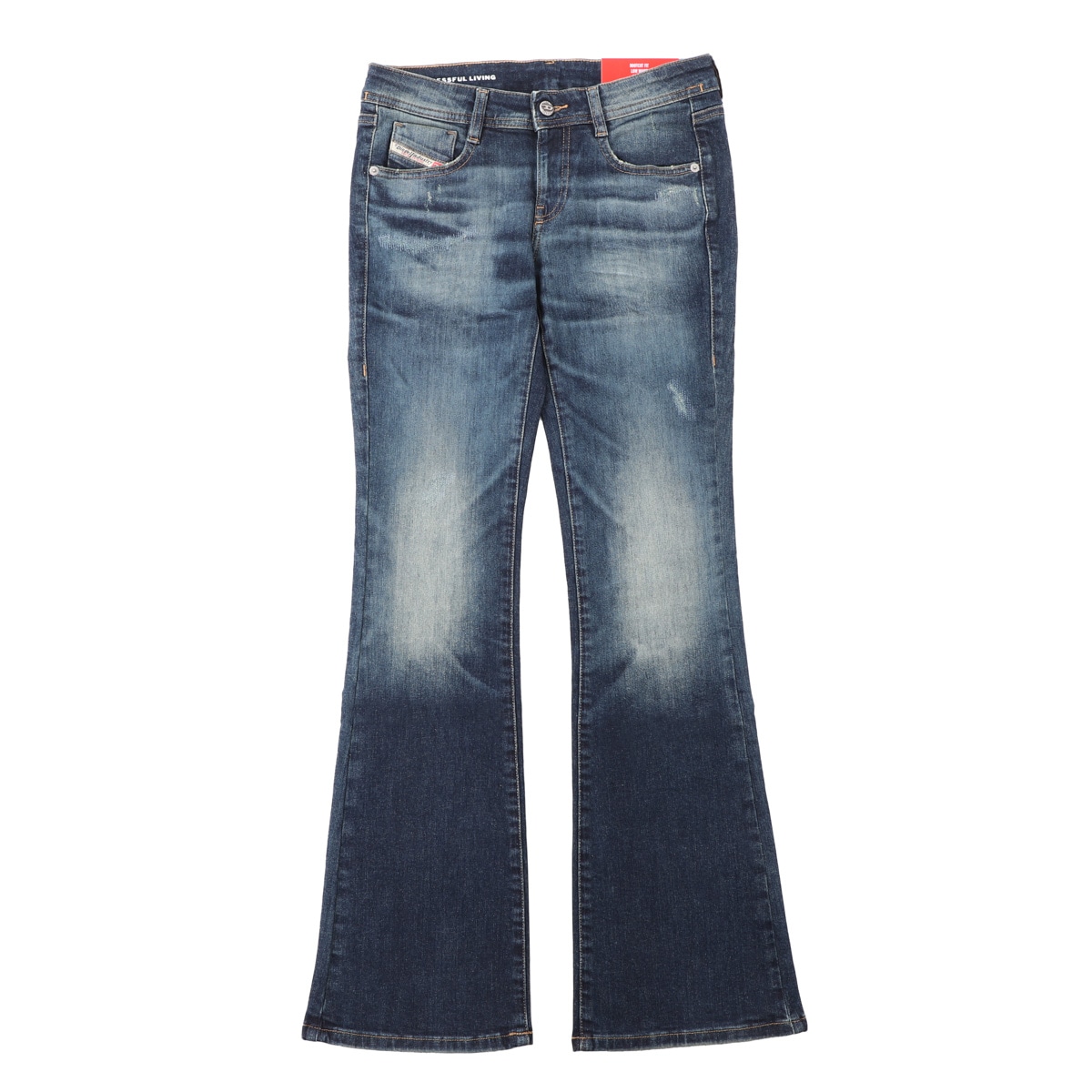 DIESEL ディーゼル ジップフライジーンズ/フレアジーンズ KIDS キッズ ガールズ/D-ARRY-J ブーツカット フレアデニムパンツ ウォッシュ加工 レディース