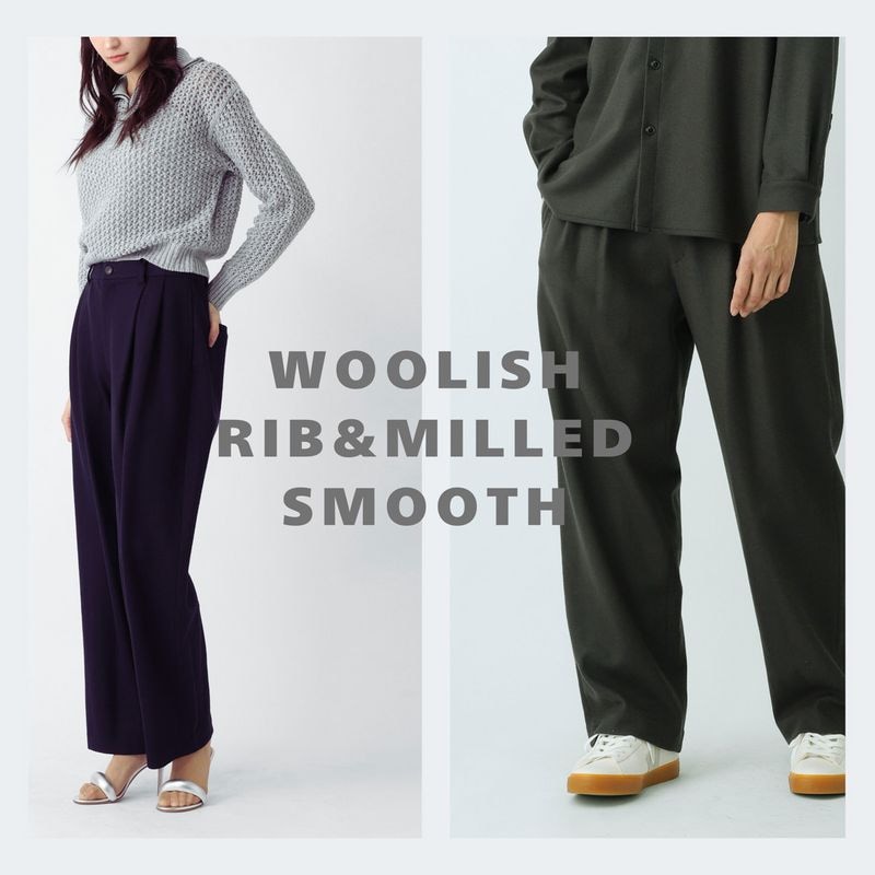 LIFiLL リフィル ウールスラックス/テーパードパンツ/WOOLISH MILLED SMOOTH SLACKS 【正規取扱店】