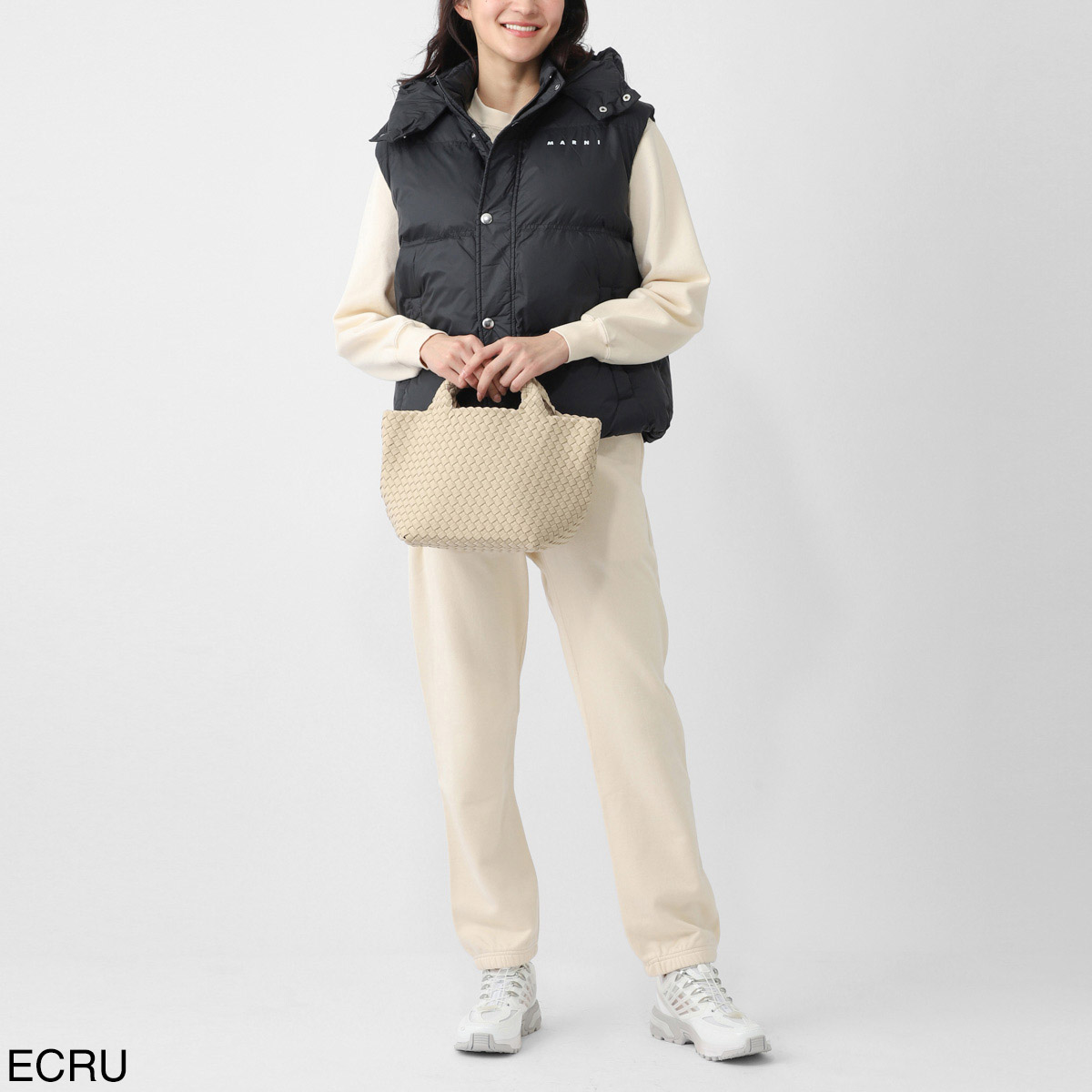 NAGHEDI ナゲディ トートバッグ 2WAY/クロスボディバッグ/St. Barths Small Tote セント バース スモール トート ポーチ付き Sサイズ メッシュ ネオプレン 軽量 編み込み レディース