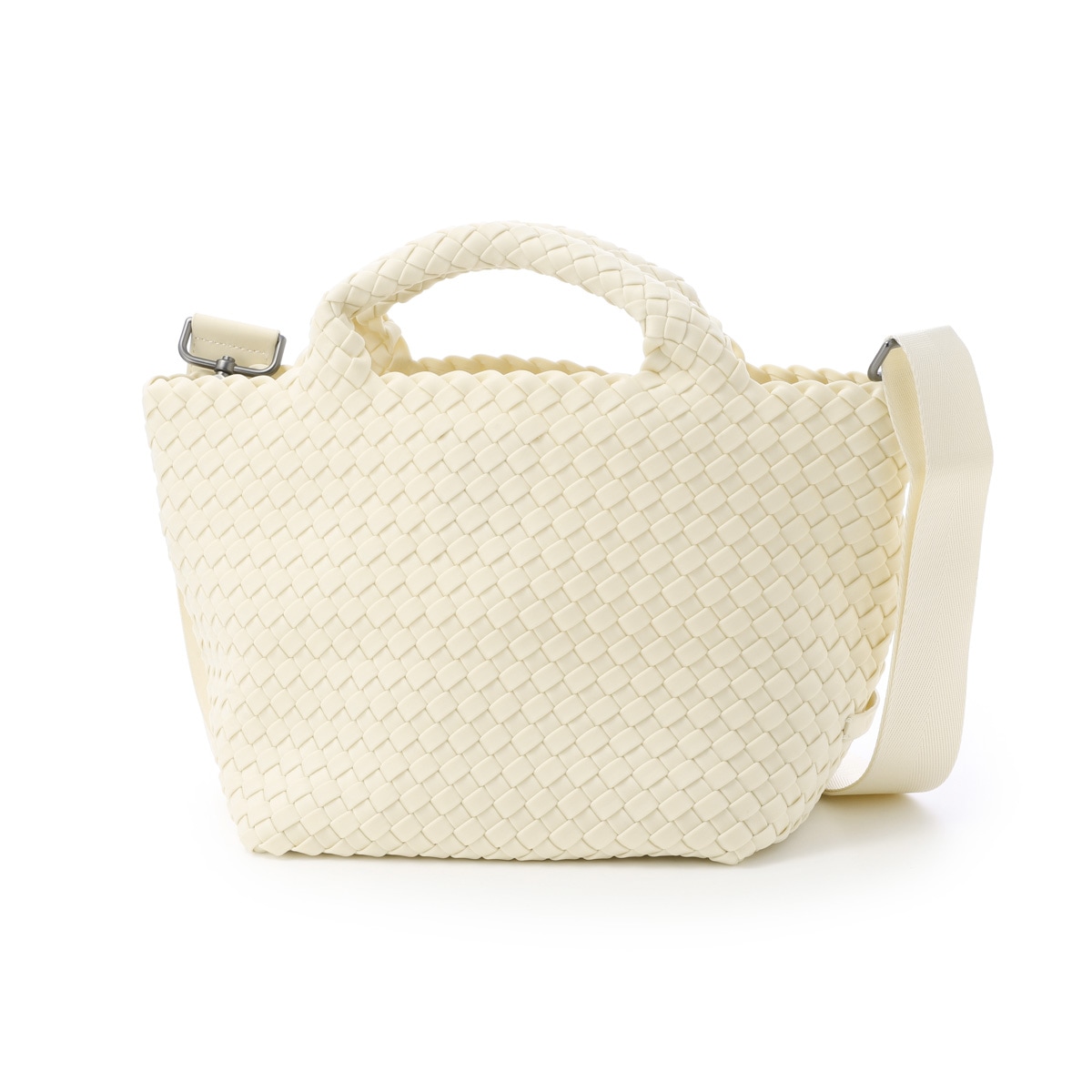 NAGHEDI ナゲディ トートバッグ 2WAY/クロスボディバッグ/St. Barths Small Tote セント バース スモール トート ポーチ付き Sサイズ メッシュ ネオプレン 軽量 編み込み レディース