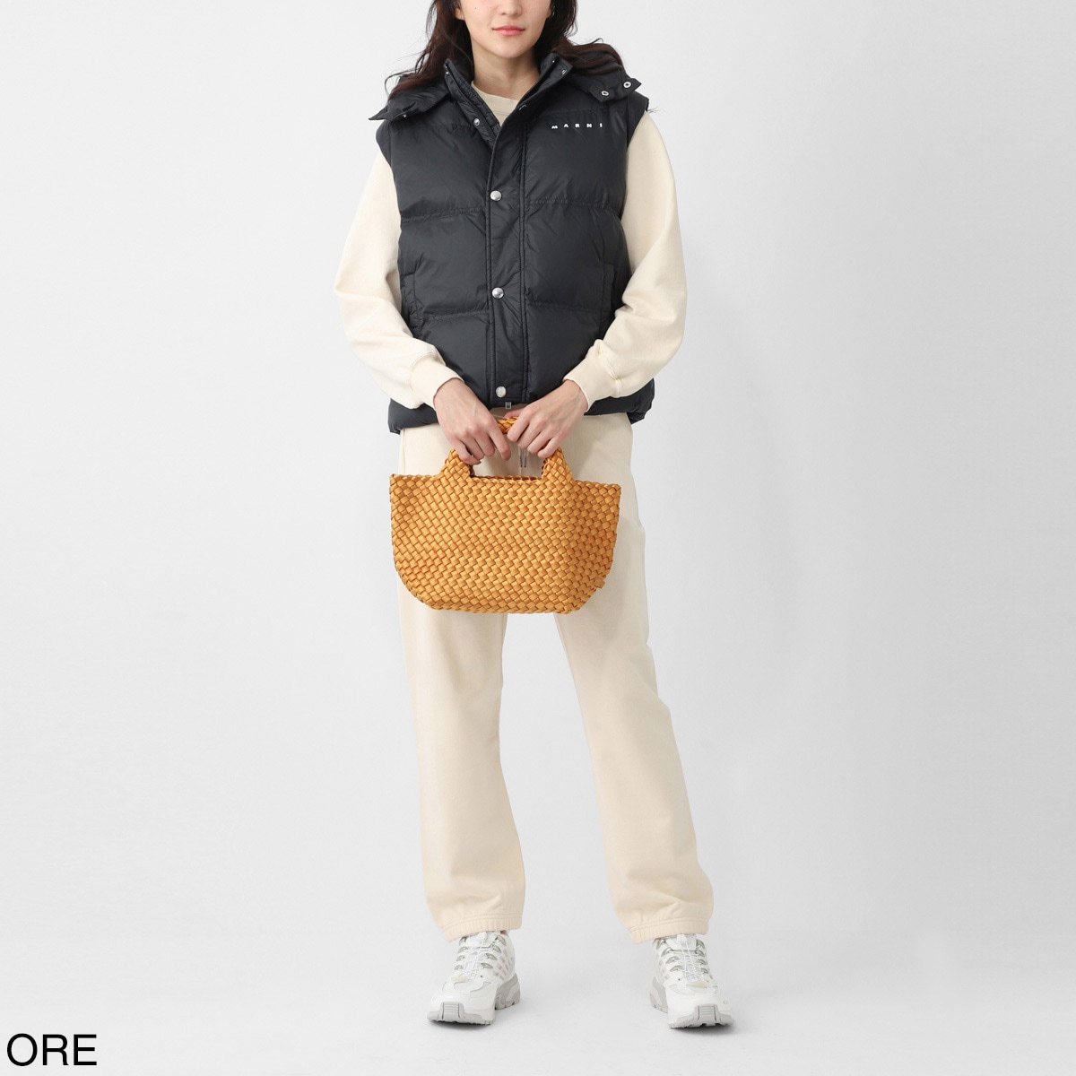 NAGHEDI ナゲディ トートバッグ/ハンドバッグ/St. Barths Small Tote Satin セント バース スモール トート ポーチ付き Sサイズ メッシュ ネオプレン 軽量 編み込み レディース