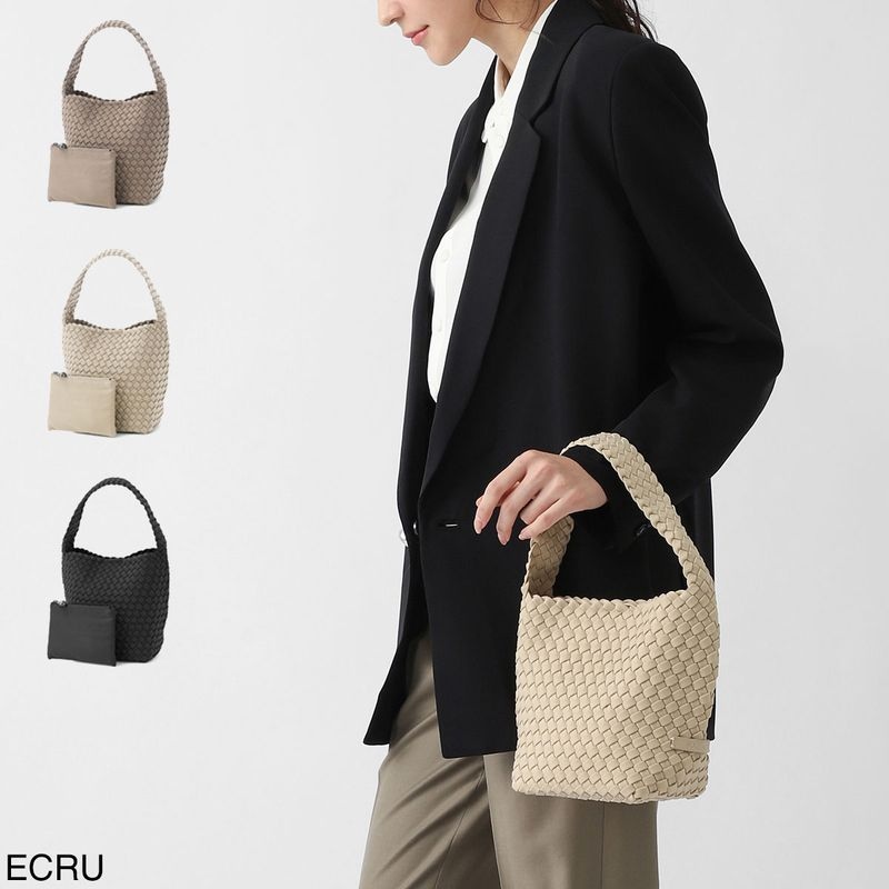 NAGHEDI ナゲディ ショルダーバッグ/Nomad Small Hobo ノマド スモール ホーボー ミニ ハンドバッグ ミニバッグ メッシュ ネオプレン 軽量 編み込み レディース