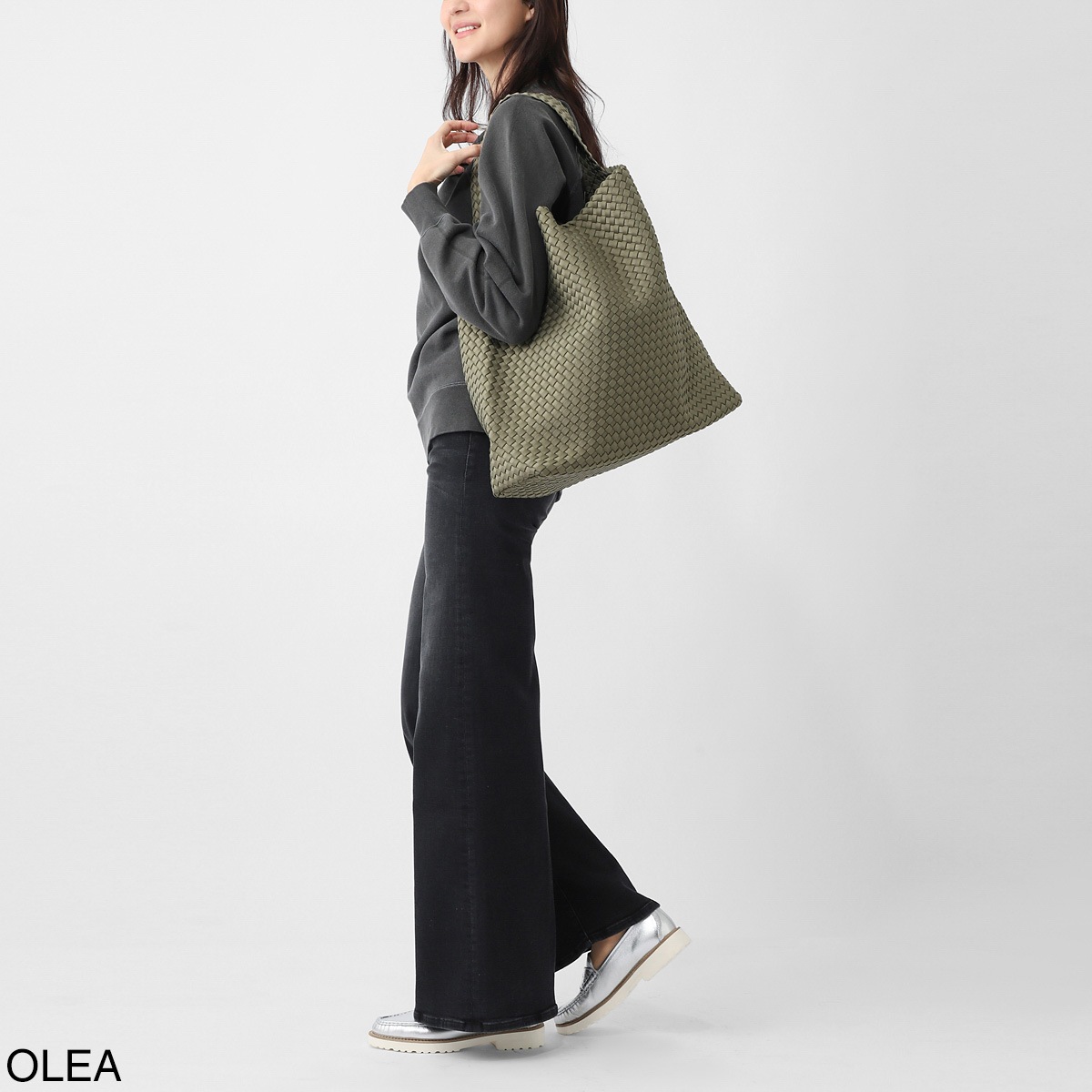 NAGHEDI ナゲディ ショルダーバッグ/Nomad Large Hobo ノマドラージホーボー ハンドバッグ メッシュ ネオプレン 軽量 編み込み レディース