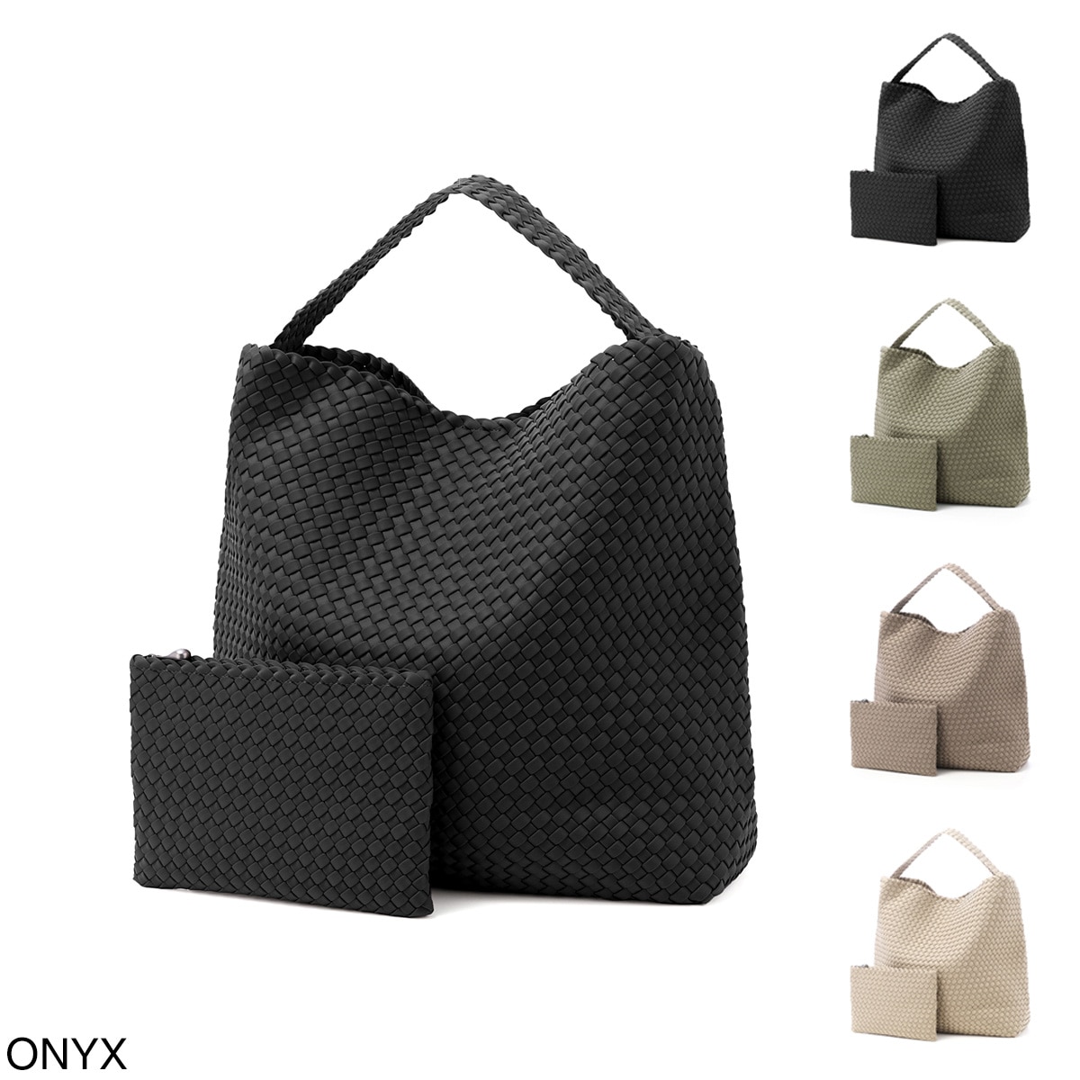 [あす着] ナゲディ NAGHEDI ショルダーバッグ Nomad Large Hobo ノマドラージホーボー ハンドバッグ メッシュ ネオプレン 軽量 編み込み NAGHEDI ナゲディ ショルダーバッグ/Nomad Large Hobo ノマドラージ