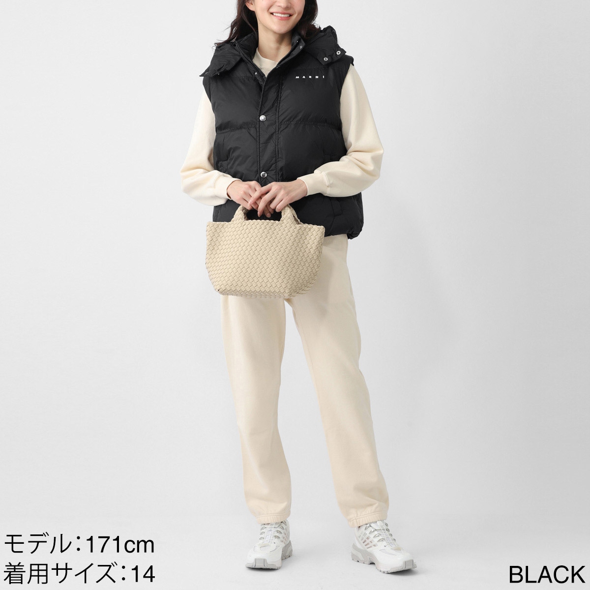 MARNI マルニ 中綿入りベスト/KIDS キッズ ガールズ ボーイズ/ロゴ スタンドネック フーディー 2WAY レディース