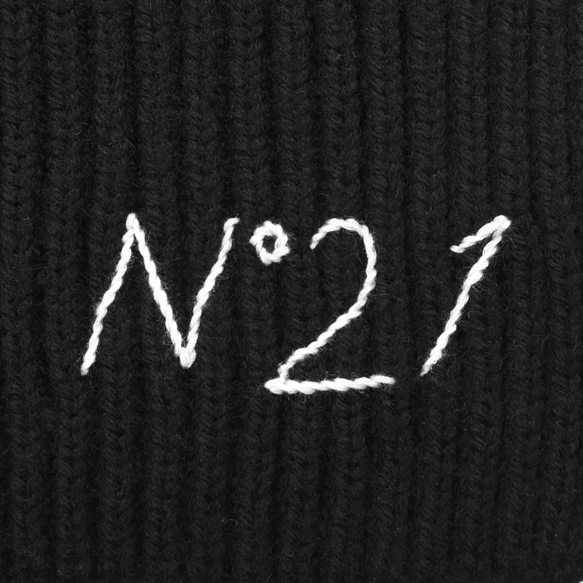 N°21 ヌメロヴェントゥーノ マフラー/KIDS キッズ ガールズ/リブ ニット スカーフ ロゴ刺繍 レディース