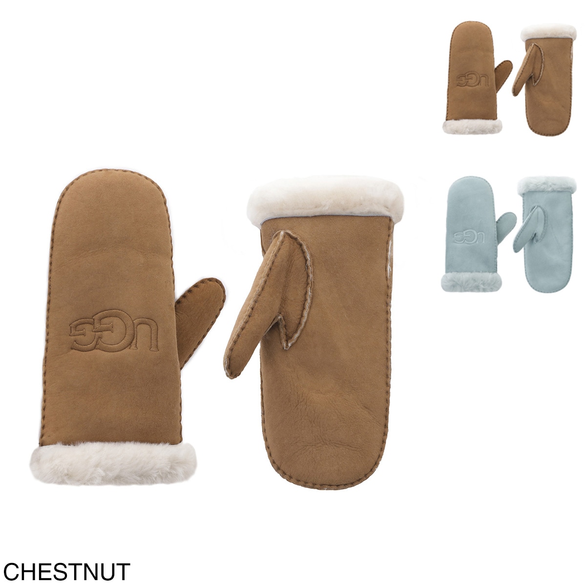 UGG Australia アグオーストラリア 手袋/ミトン/W SHEEPSKIN EMBROIDER MITTEN ロゴ刺繍 レディース