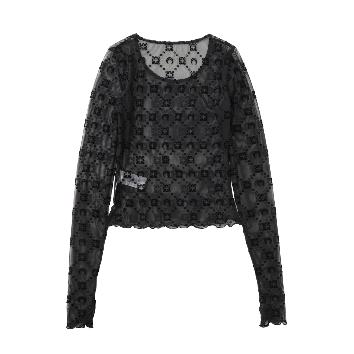 MARINE SERRE マリーン セル クルーネック長袖カットソー/MOONOGRAM