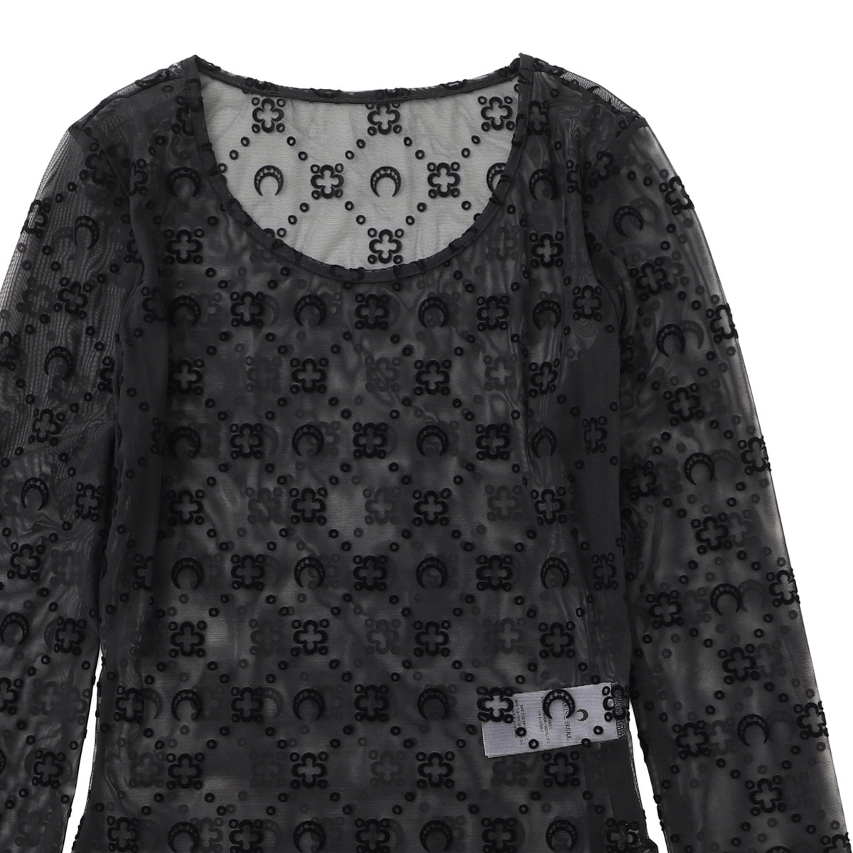 MARINE SERRE マリーン セル クルーネック長袖カットソー/MOONOGRAM