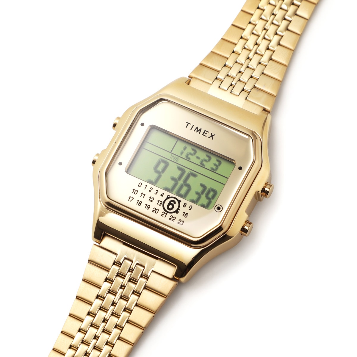 最終‼️正規品！ほぼ新品！MM6TIMEX ゴールド デジタル腕時計 マルジェラ MM6 Maison Margiela エムエム 6 メゾンマルジェラ 腕時計/デジタル