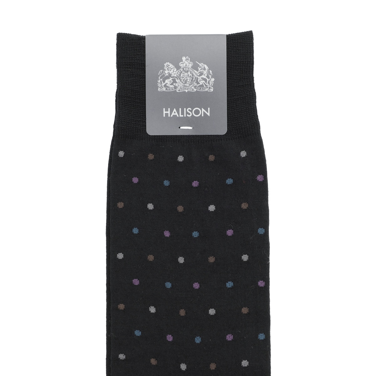 『ネコポス対応(5点まで)』HALISON ハリソン 靴下/ソックス/NZメリノ カラフルドット ソックス CL 相当サイズ:25～27cm メンズ