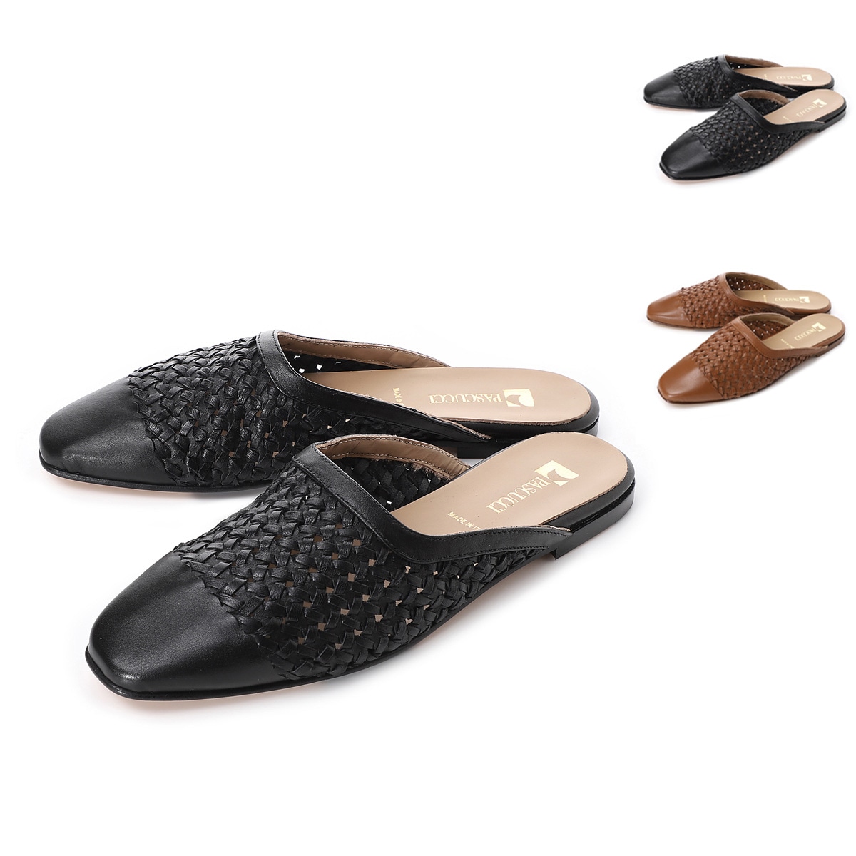 PASCUCCI パスクッチ サンダル/ミュール/JOY ミュール イントレチャート メッシュ【大きいサイズあり】 レディース