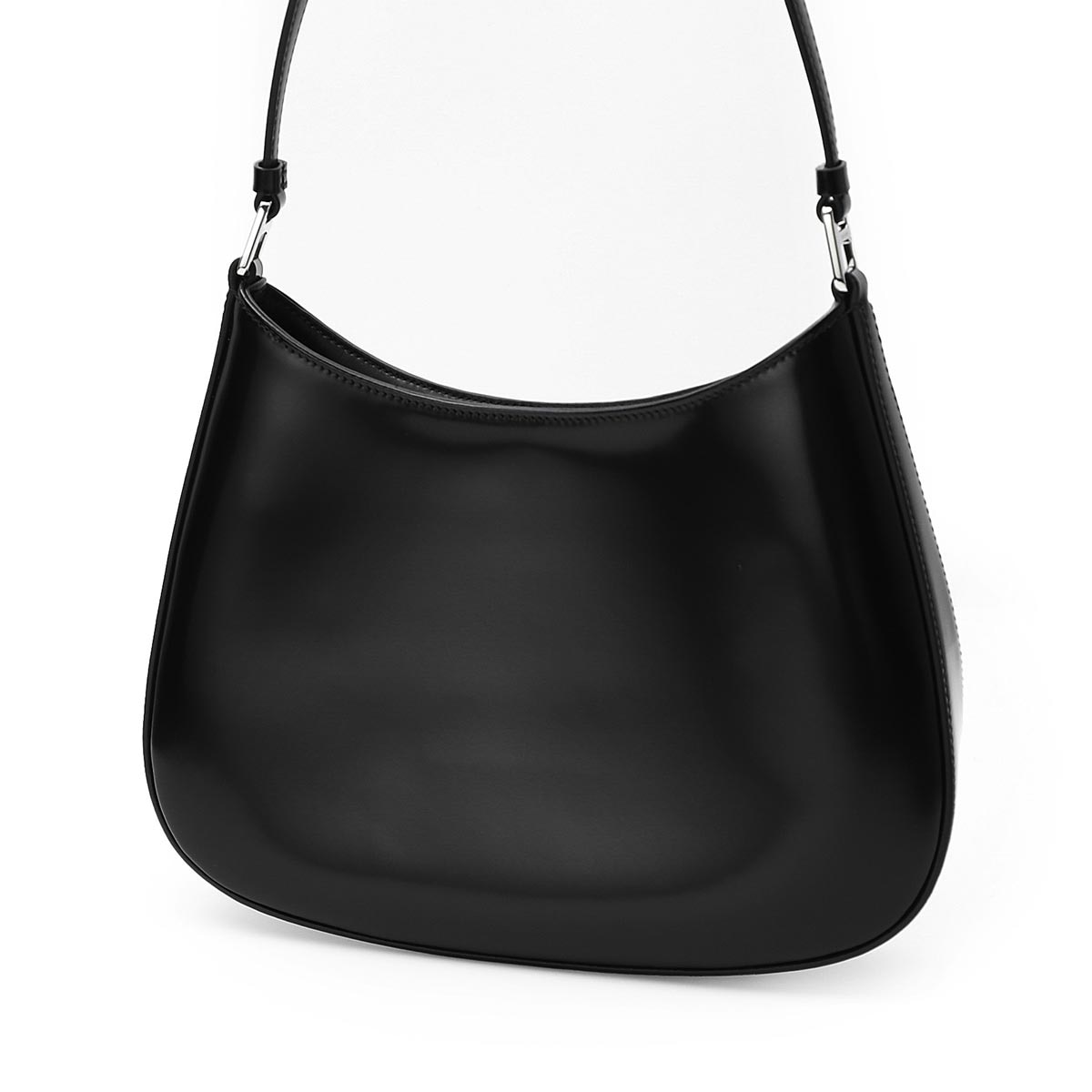 プラダPradaクレオ ホーボークレオ ホーボー シルバー エナメル 1BC499 7/6 PRADA - プラダPradaクレオ ホーボークレオ ホーボー シルバー