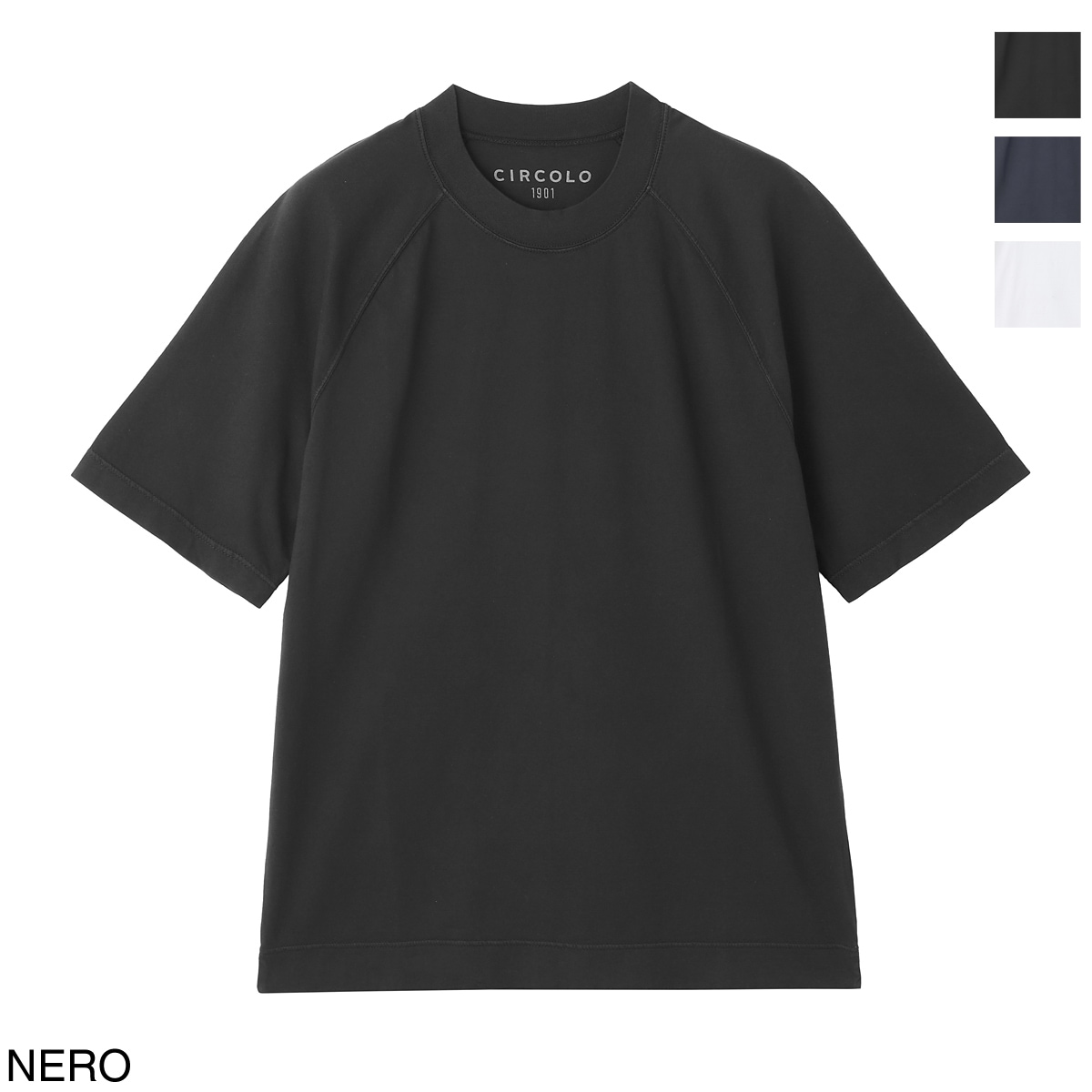 『ネコポス対応(1点まで)』CIRCOLO 1901 チルコロ クルーネックTシャツ/T-SHIRT RAGLAN JERSEY LIGHT TINTO CAPO メンズ