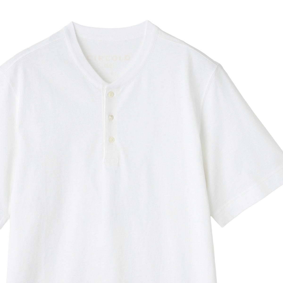 『ネコポス対応(1点まで)』CIRCOLO 1901 チルコロ ヘンリーネック Tシャツ/SERAFINO JERSEY LIGHT TINTO CAPO メンズ