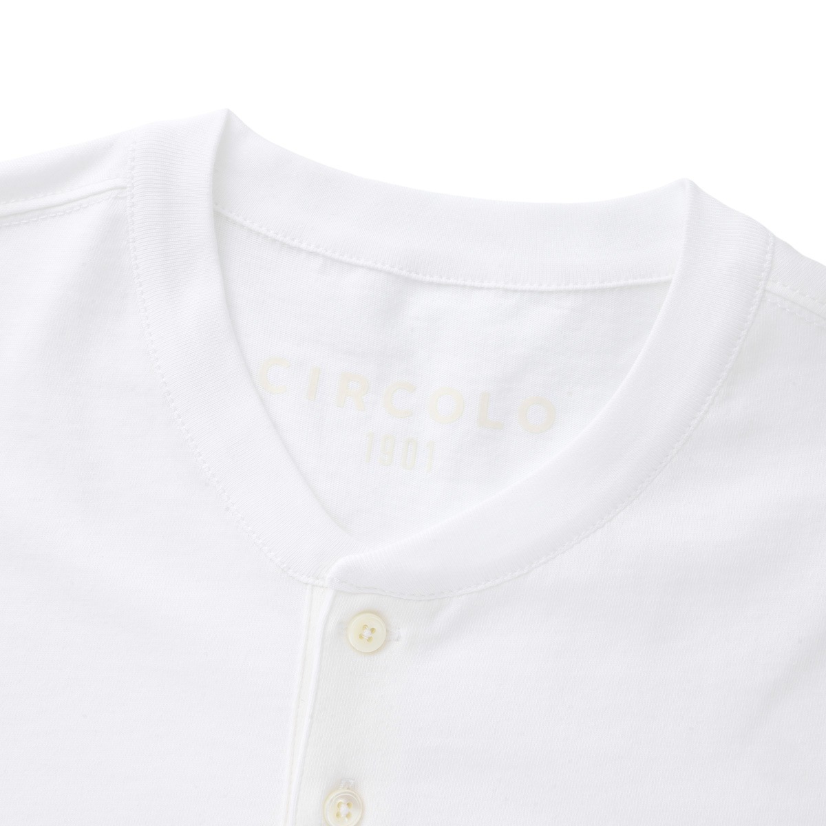 『ネコポス対応(1点まで)』CIRCOLO 1901 チルコロ ヘンリーネック Tシャツ/SERAFINO JERSEY LIGHT TINTO CAPO メンズ