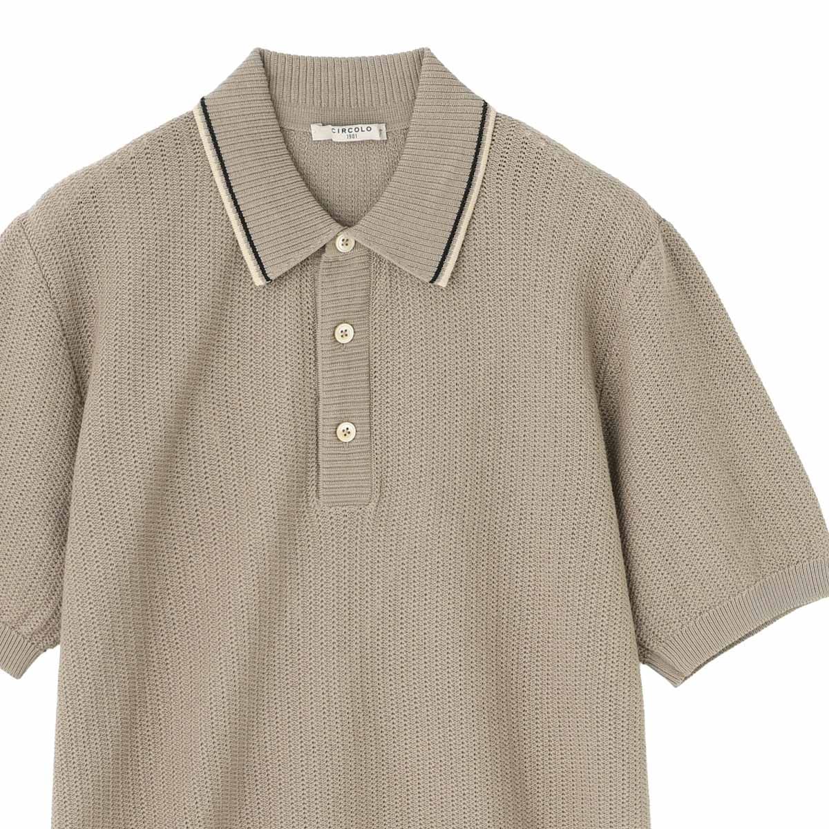 CIRCOLO 1901 チルコロ ニットポロシャツ/POLO P. TRAFORATO TINTO