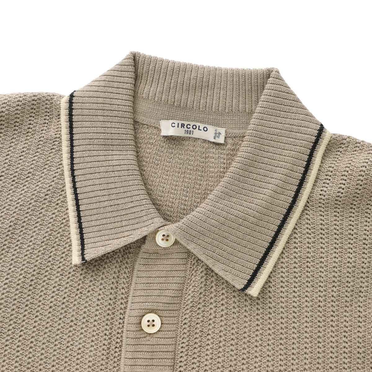 CIRCOLO 1901 チルコロ ニットポロシャツ/POLO P. TRAFORATO TINTO FILO メンズ