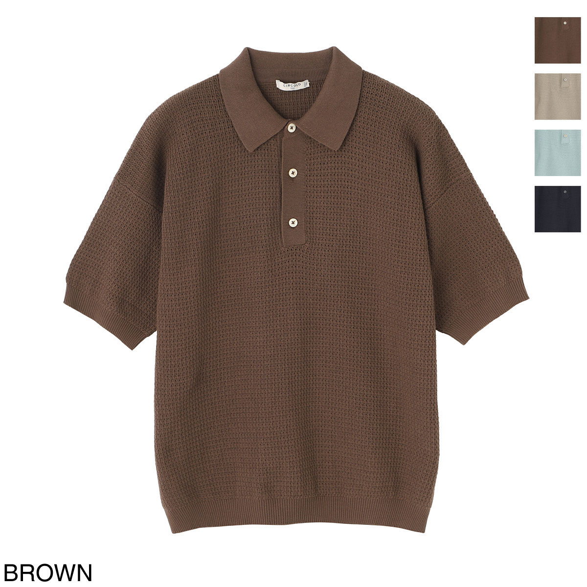 CIRCOLO 1901 チルコロ ニットポロシャツ/POLO P. TRAFORATINO TINTO FILO メンズ