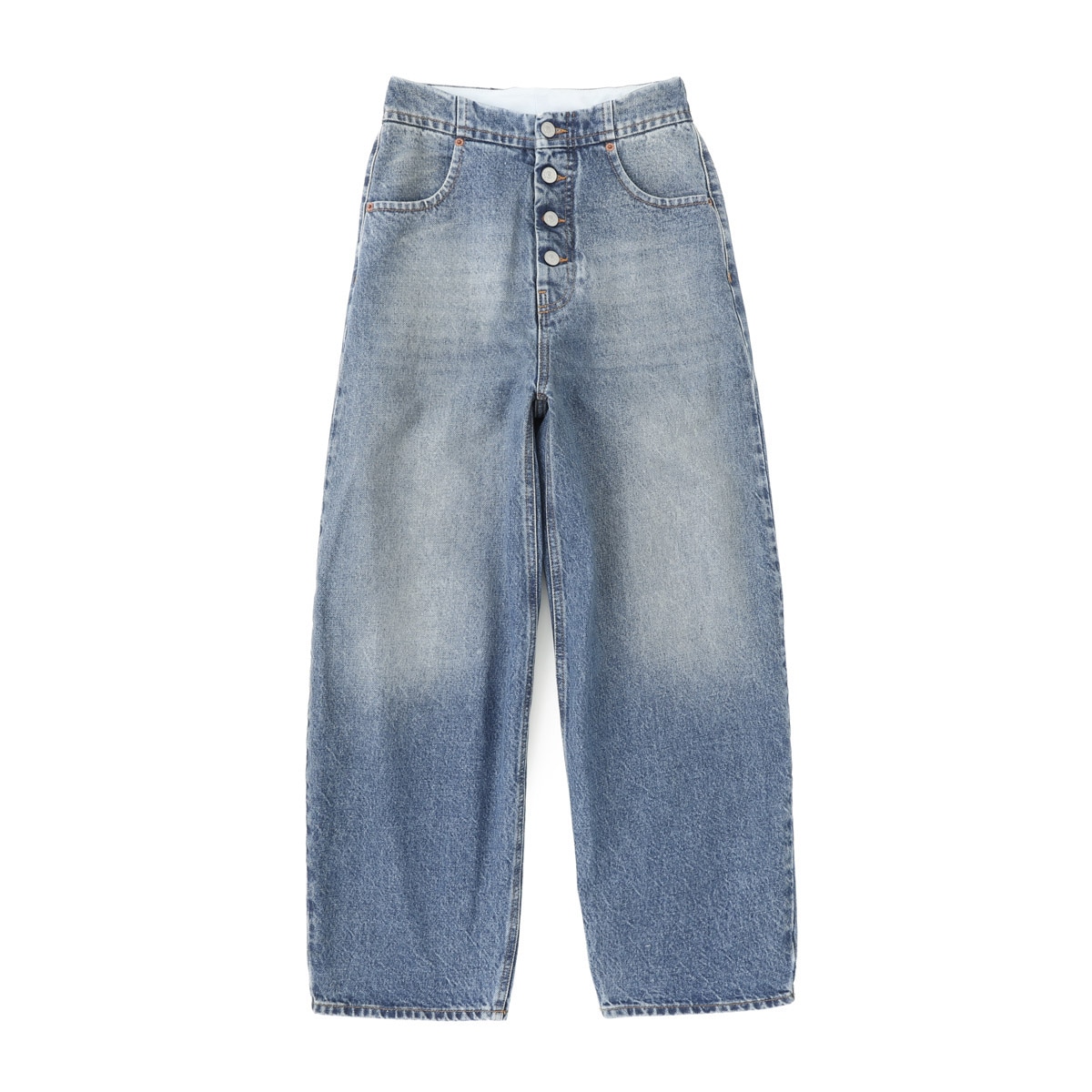 MM6 Maison Margiela エムエム 6 メゾンマルジェラ ボタンフライジーンズ/ハイウエストジーンズ/STRAIGHT-LEG JEANS レディース