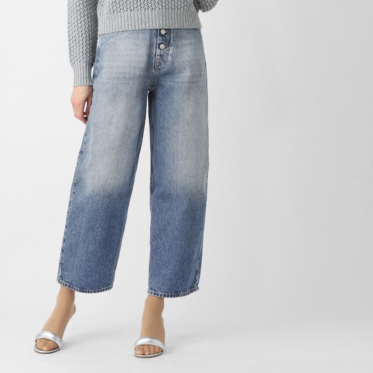 MM6 Maison Margiela エムエム 6 メゾンマルジェラ ボタンフライジーンズ/ハイウエストジーンズ/STRAIGHT-LEG JEANS レディース