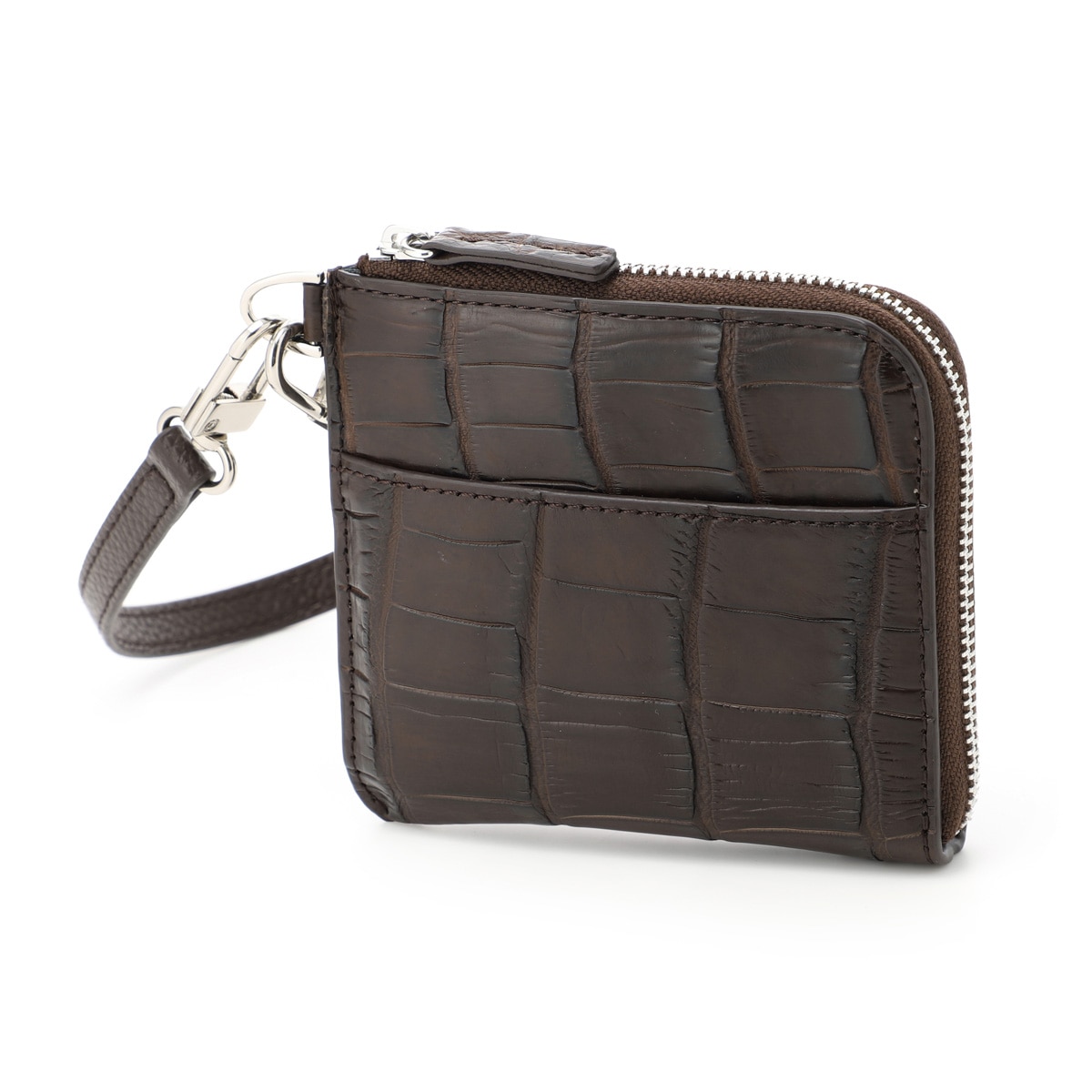 DASE デイス ストラップ付き コインケース/コンパクトウォレット/マットクロコダイル