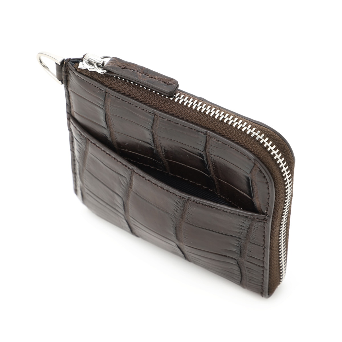 DASE デイス ストラップ付き コインケース/コンパクトウォレット/マットクロコダイル