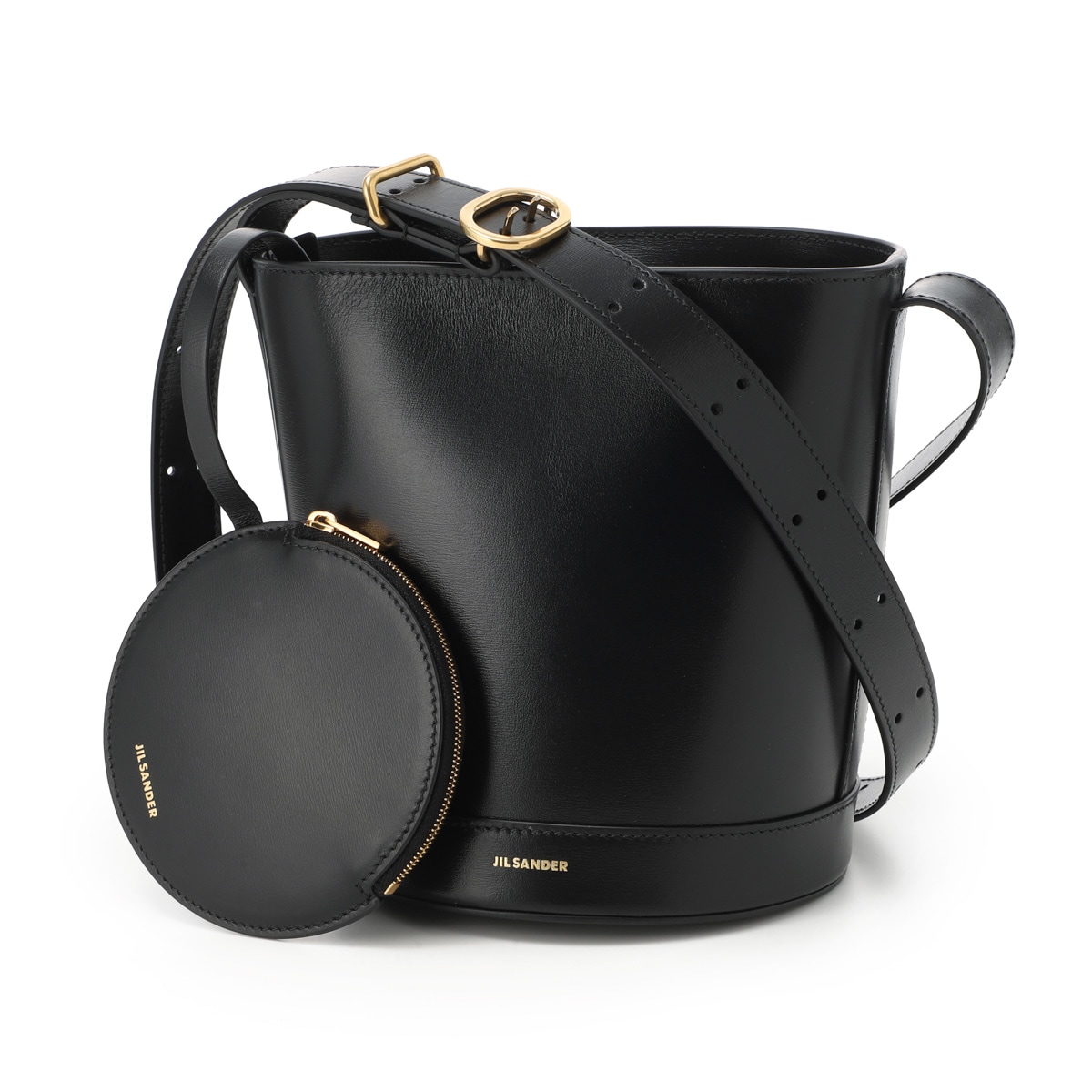 JIL SANDER カンノーロ　BLK JIL SANDER ジルサンダー ショルダーバッグ/バケットバッグ/CANNOLO
