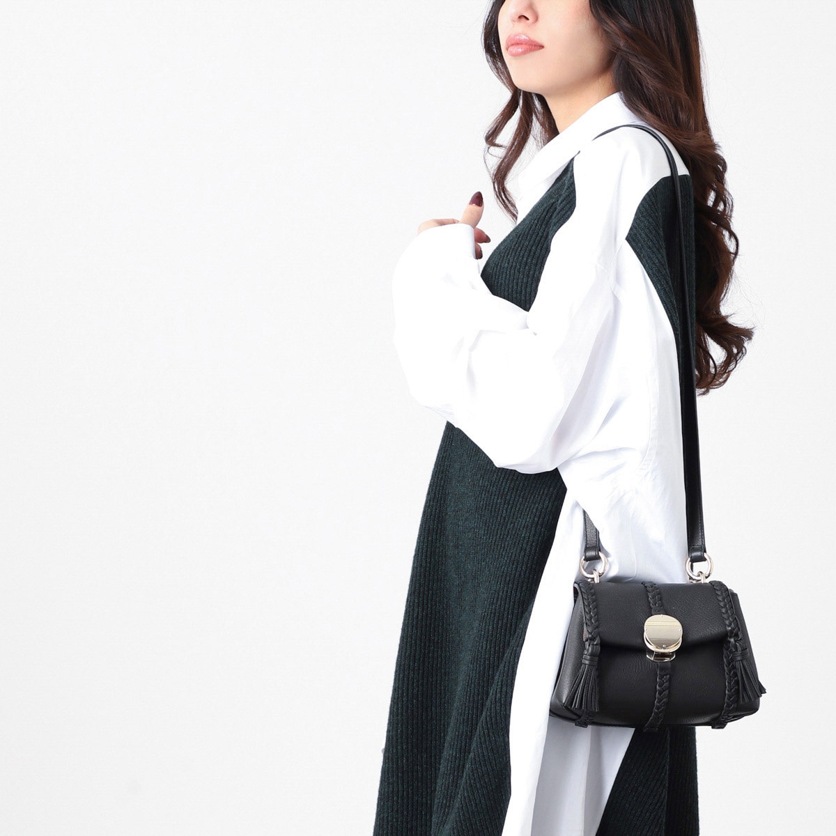 クロエ Chloe PENELOPE ペネロペ 2WAYバッグ レザー ブラック Chloe クロエ ショルダーバッグ 2WAY/ハンドバッグ/PENELOPE MINI