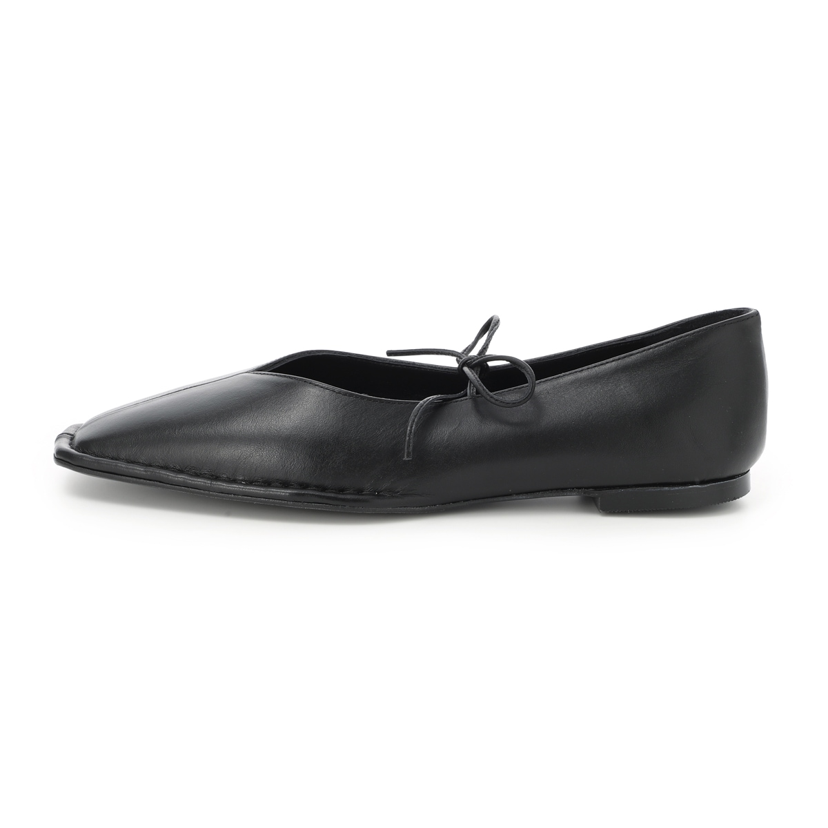 ALOHAS アロハス バレエシューズ/フラットシューズ/Sway Leather Ballet Flats セルフタイリボン スクエアトゥ【大きいサイズあり】 レディース