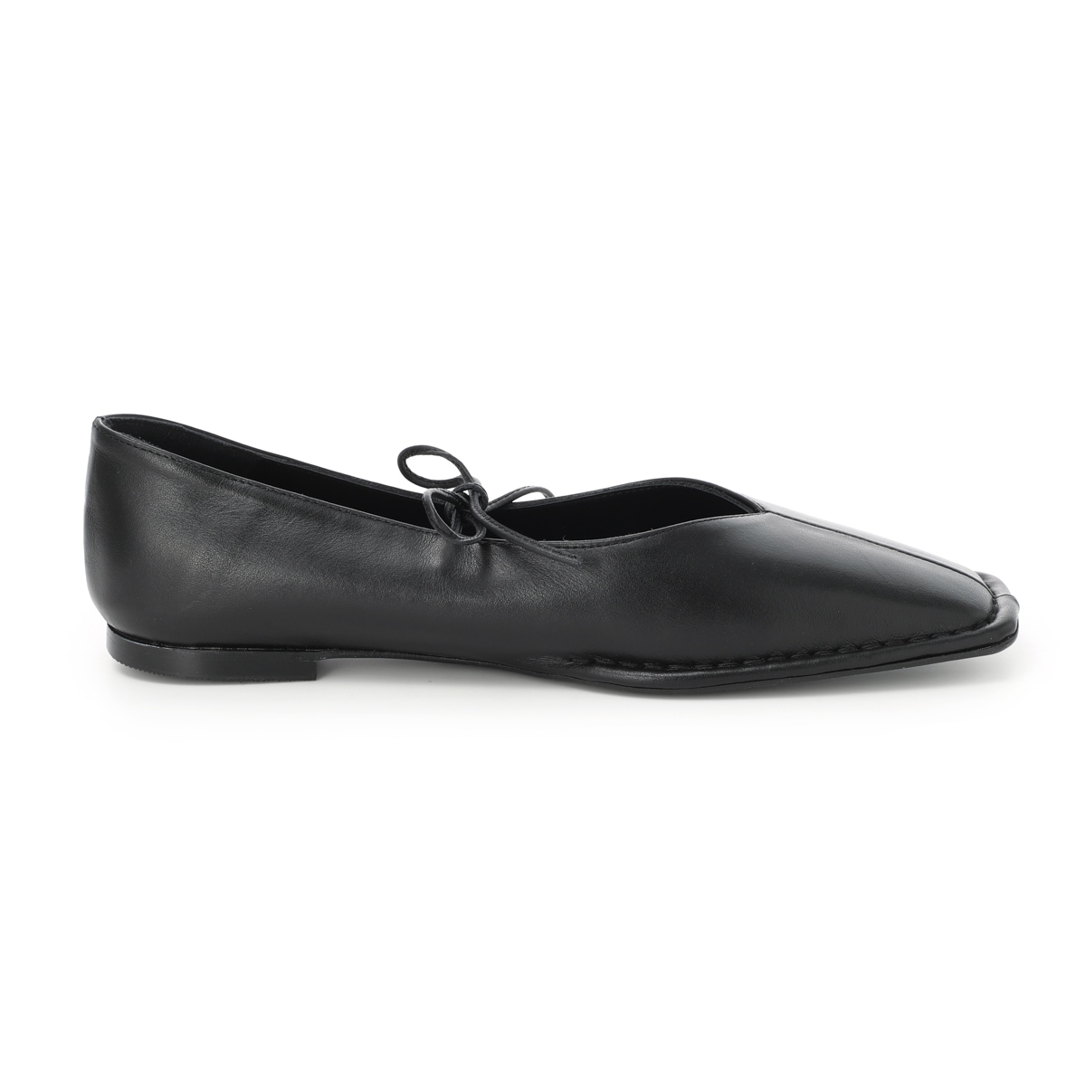 ALOHAS アロハス バレエシューズ/フラットシューズ/Sway Leather Ballet Flats セルフタイリボン スクエアトゥ【大きいサイズあり】 レディース