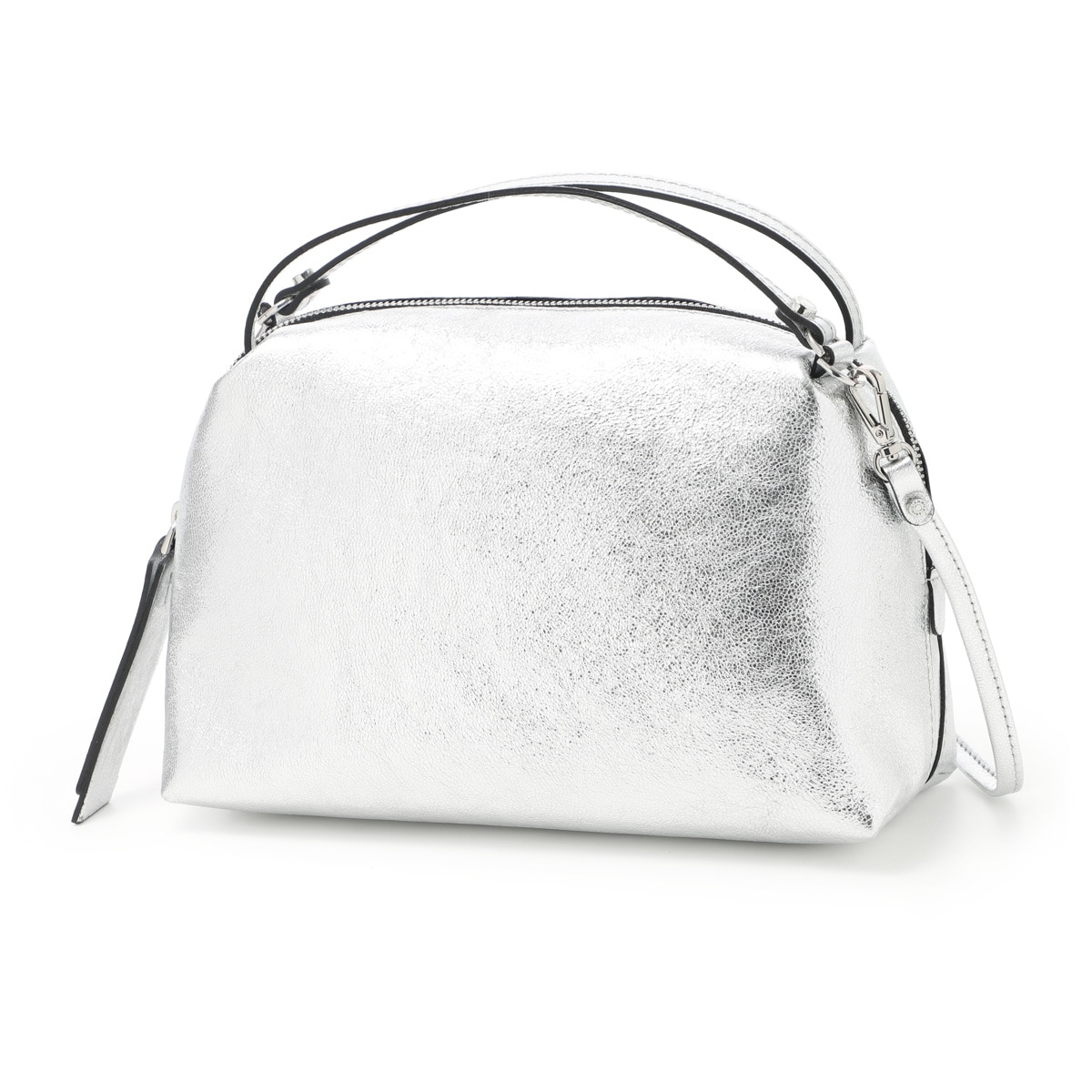 GIANNI CHIARINI ジャンニ キアリーニ ハンドバッグ 2WAY/ショルダーバッグ/ALIFA M アリファ メタリック シルバー レディース