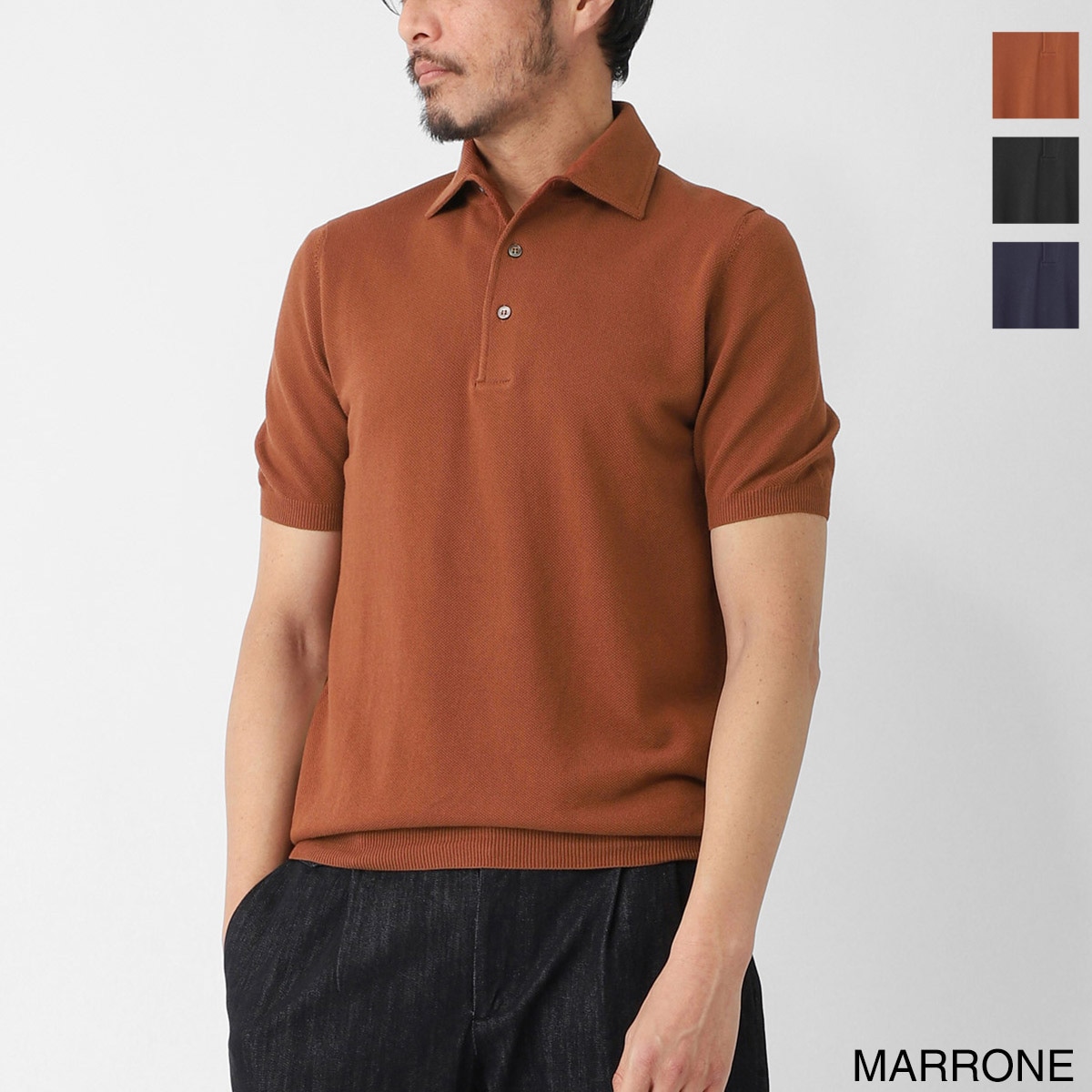 Gran Sasso グランサッソ 鹿の子ポロシャツ/POLO M/M FRESH COTTON フレッシュコットン【大きいサイズあり】 メンズ