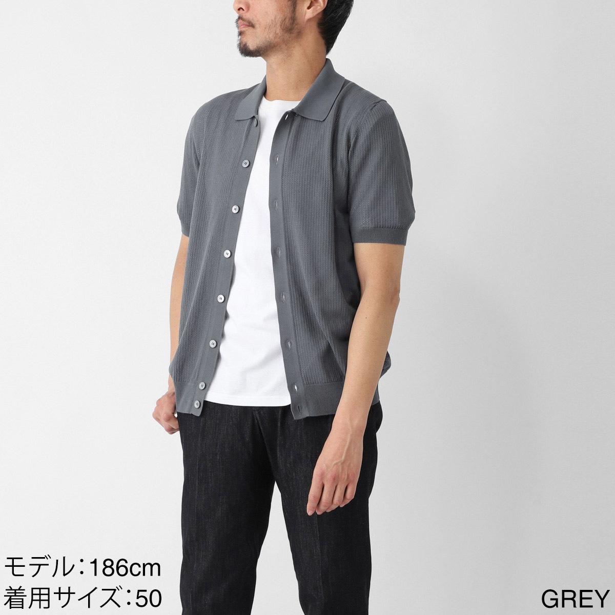 Gran Sasso グランサッソ 半袖ニットシャツ/FRESH COTTON SHORT SLEEVE KNIT SHIRT フレッシュコットン【大きいサイズあり】 メンズ