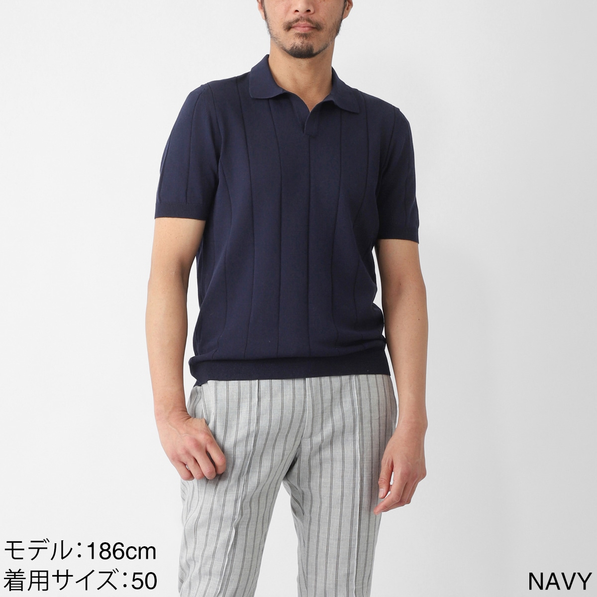 Gran Sasso グランサッソ ニットポロシャツ/スキッパーポロシャツ/SKIPPER M/M FRESH COTTON フレッシュコットン【大きいサイズあり】 メンズ