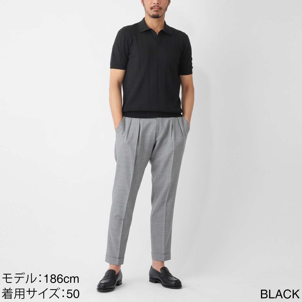 Gran Sasso グランサッソ ニットポロシャツ/スキッパーポロシャツ/SKIPPER M/M FRESH COTTON フレッシュコットン【大きいサイズあり】 メンズ