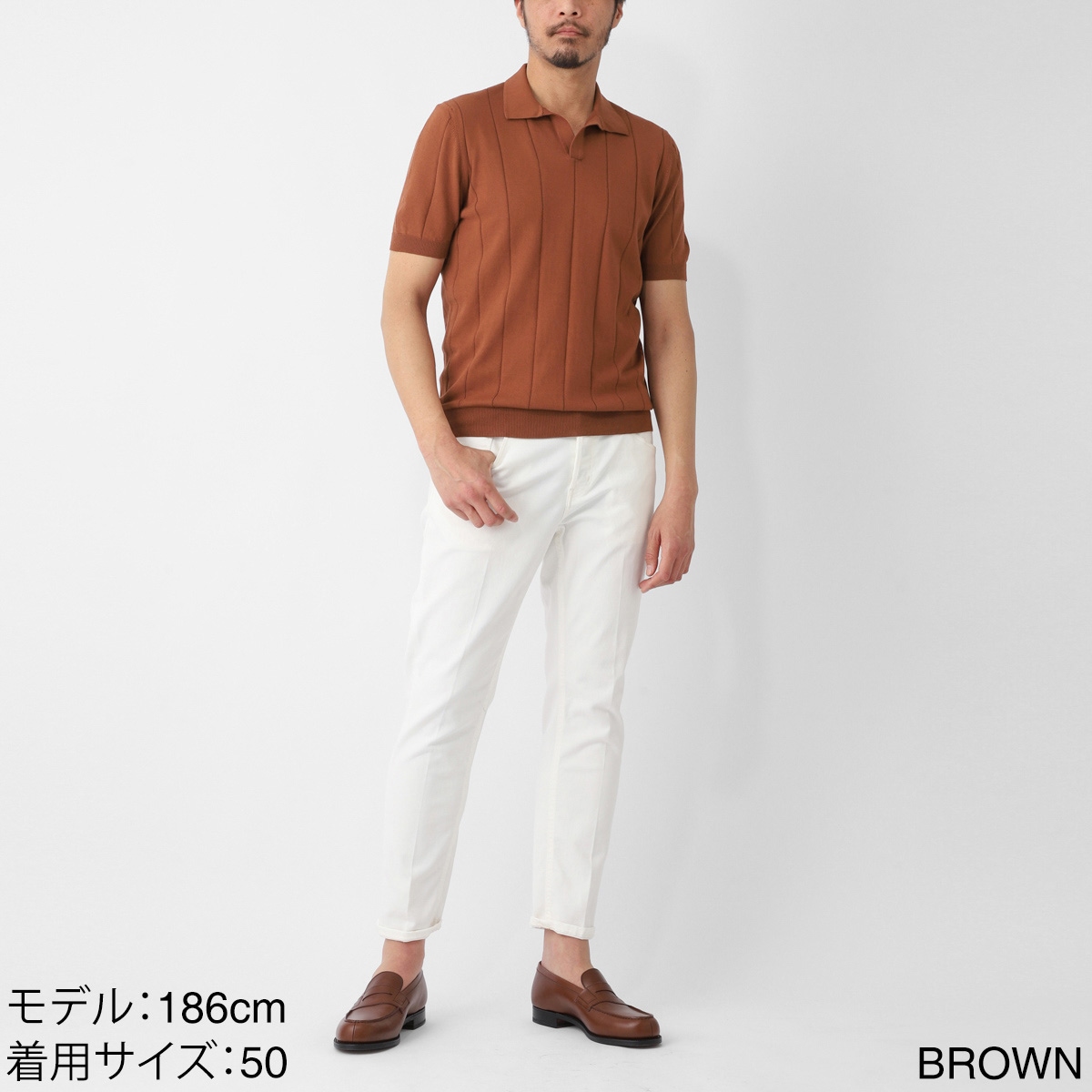 Gran Sasso グランサッソ ニットポロシャツ/スキッパーポロシャツ/SKIPPER M/M FRESH COTTON フレッシュコットン【大きいサイズあり】 メンズ