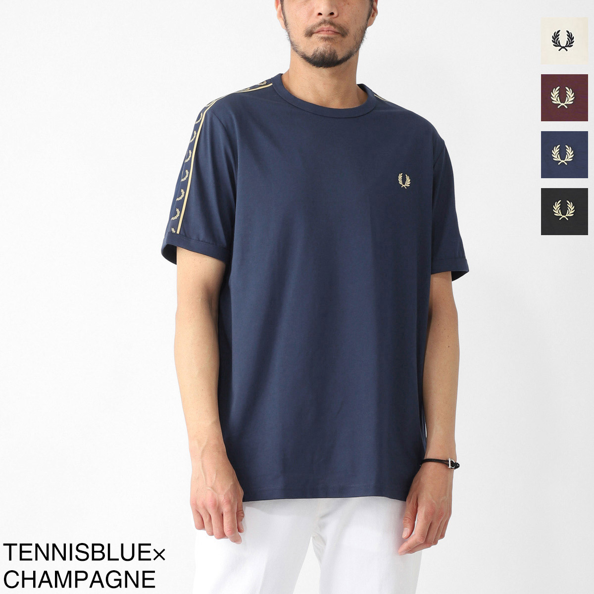 FRED PERRY フレッドペリー クルーネックTシャツ/リンガーTシャツ/CONTRAST TAPE RINGER T-SHIRT M4613 メンズ