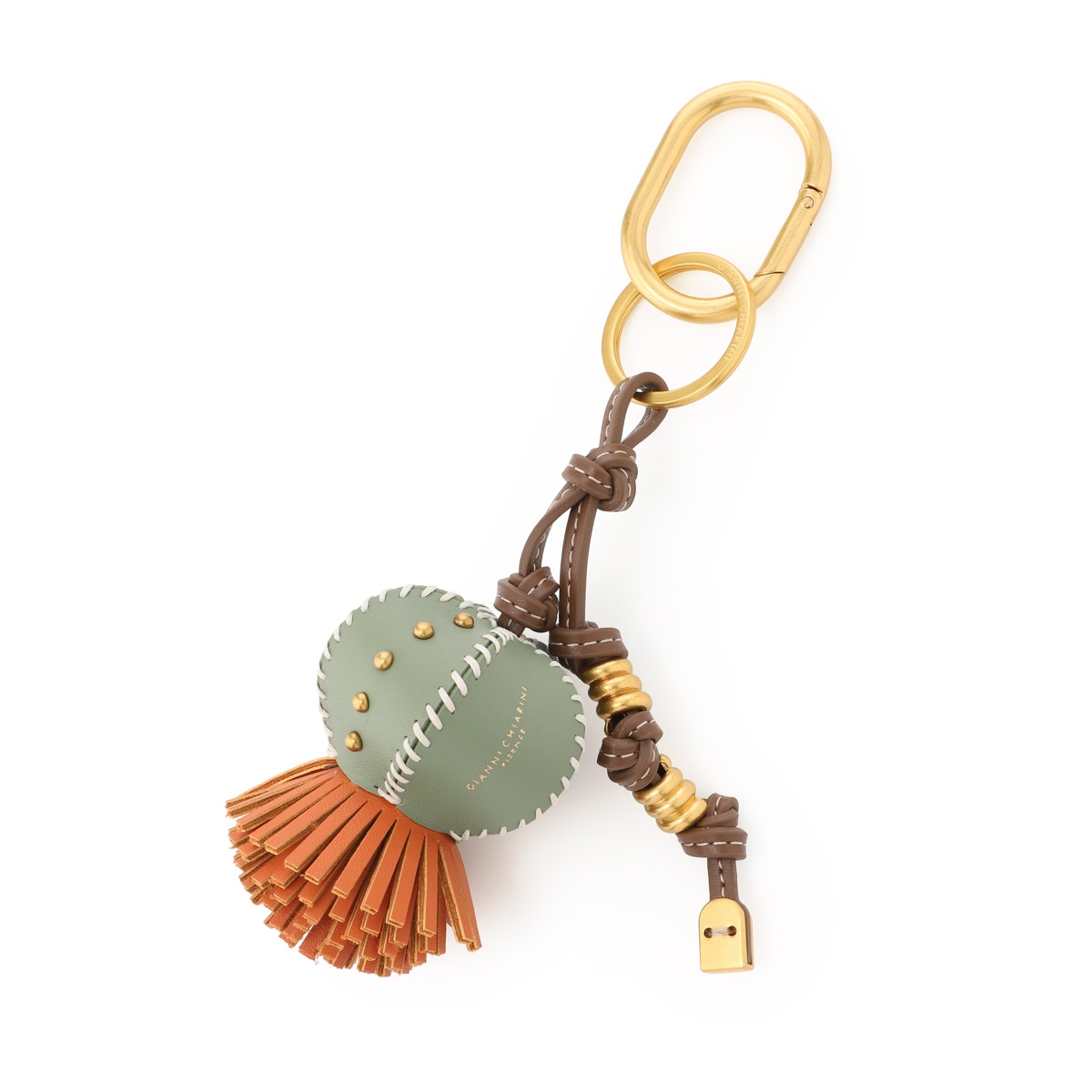 GIANNI CHIARINI ジャンニ キアリーニ キーリング/バッグチャームモチーフ/CACTUS CHARM レザー サボテンモチーフ バッグチャーム レディース