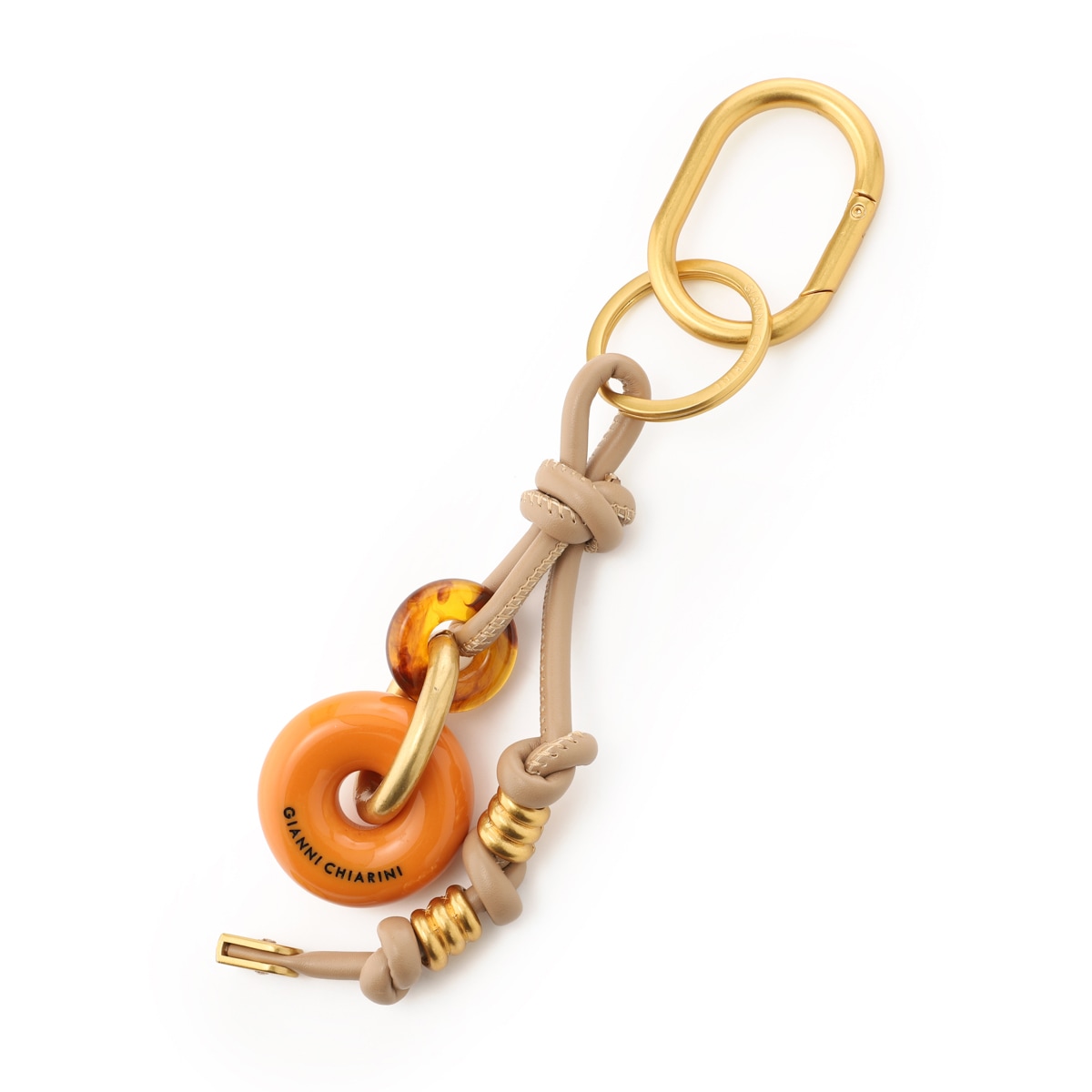 GIANNI CHIARINI ジャンニ キアリーニ キーリング/バッグチャームMIX/DONUT CHARM レザー ドーナッツシェイプ バッグチャーム レディース