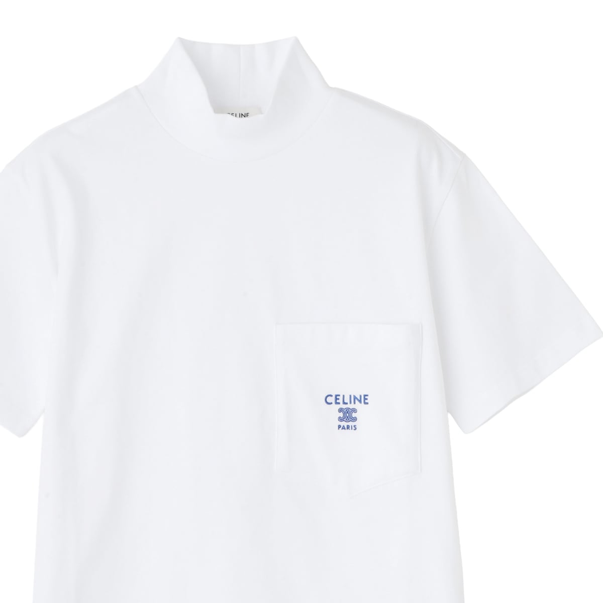 ※おそらくS〜Mサイズ、説明必読※ CELINE アイボリー ロゴ Tシャツ CELINE セリーヌ モックネック Tシャツ レディース | レディース