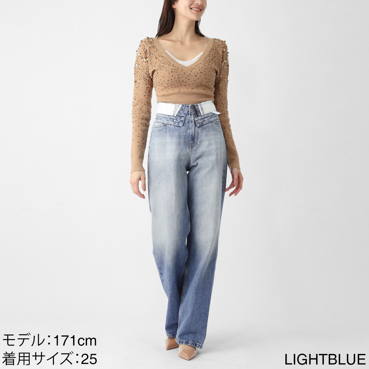 MM6 Maison Margiela エムエム 6 メゾンマルジェラ ジップフライジーンズ/STRAIGHT-LEG JEANS ストレートレッグジーンズ レディース