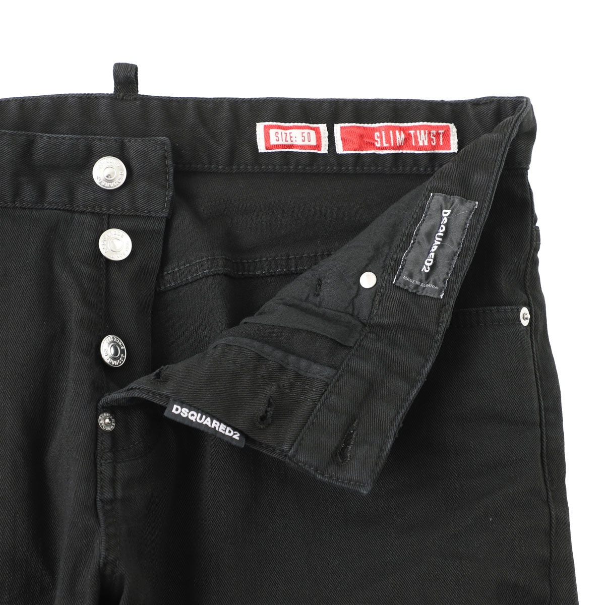 DSQUARED2 ディースクエアード ボタンフライジーンズ/SLIM TWIST JEANS メンズ